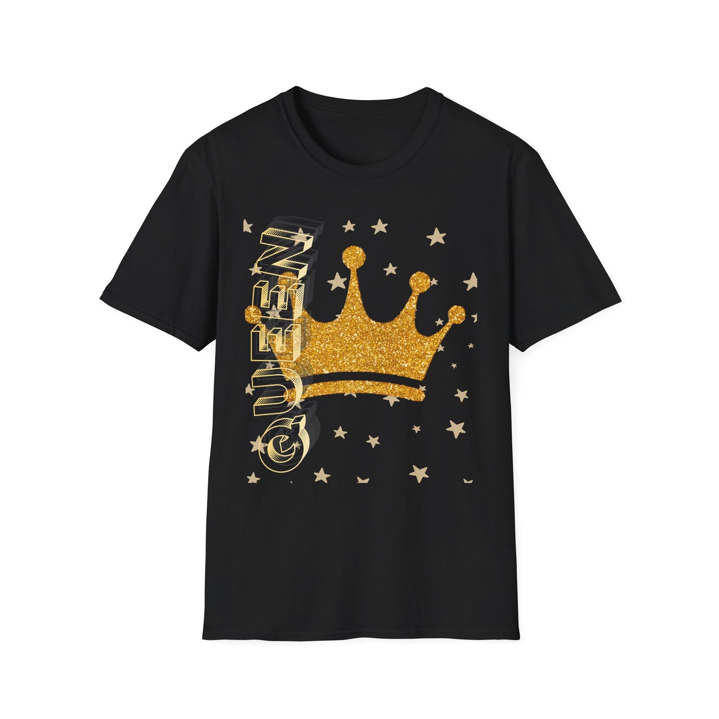 Gold Crown Tee — Glitter Queen Graphic T-Shirt