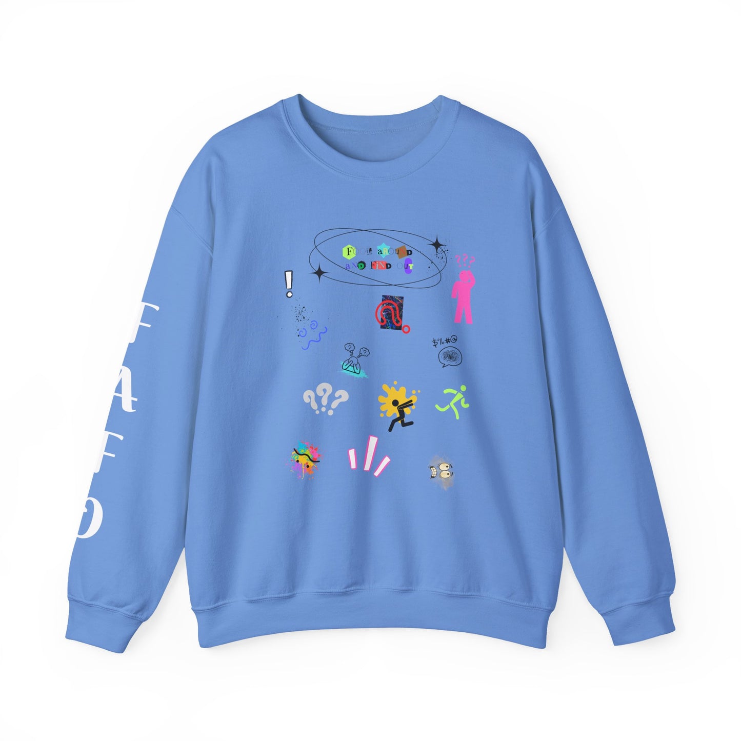 FAFO Comical and Colorful Design Unisex Crewneck Sweatshirt