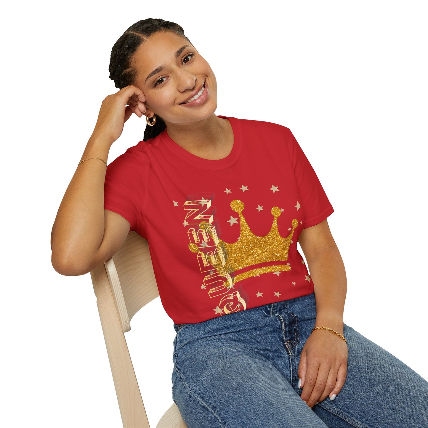 Gold Crown Tee — Glitter Queen Graphic T-Shirt