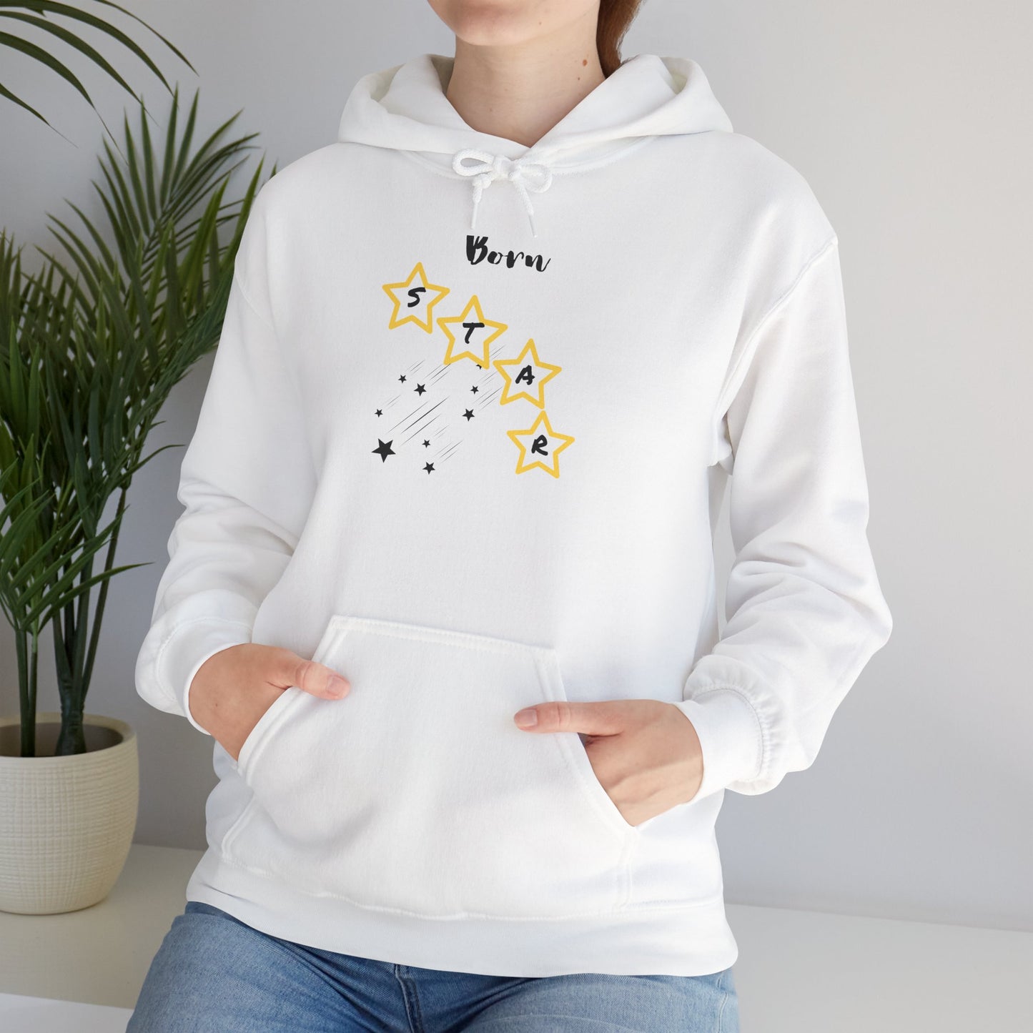 Hoodie — 'Born Star' Minimalist Star Constellation Pullover