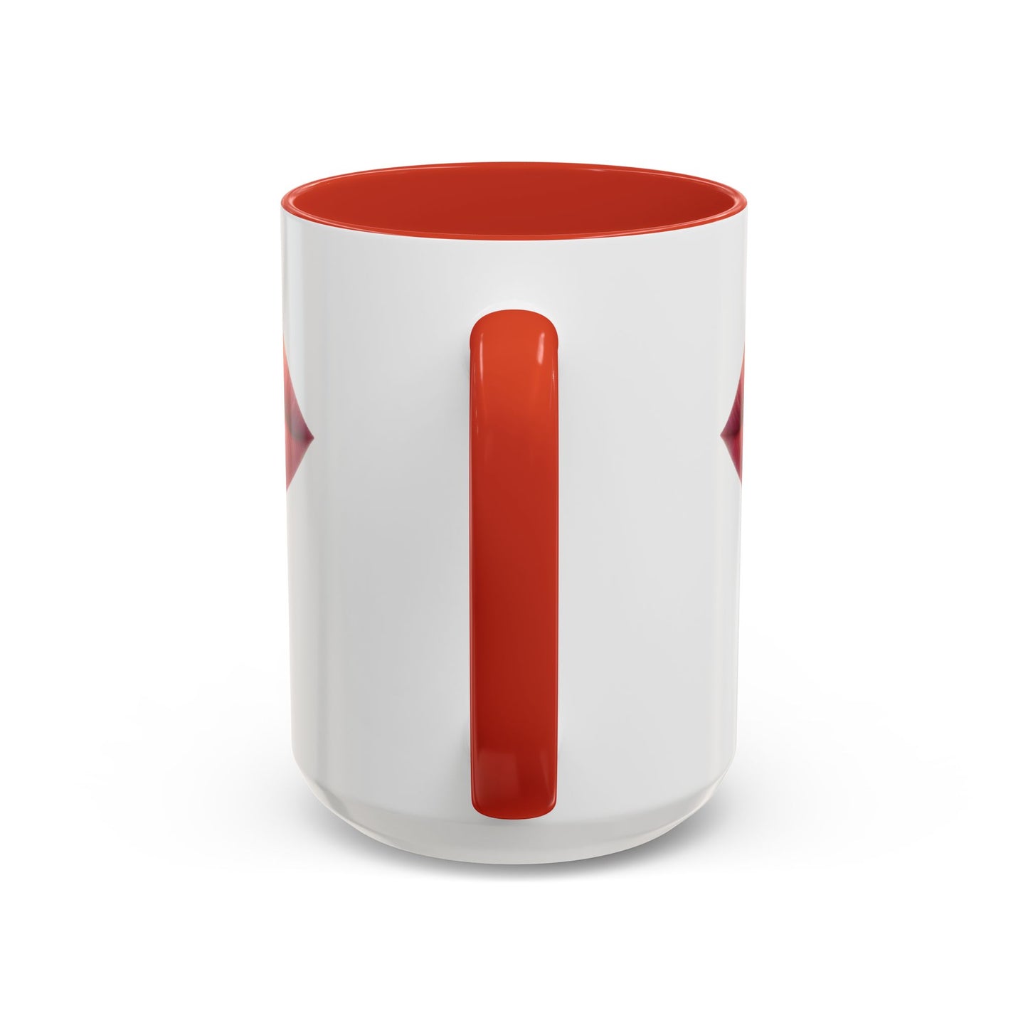 Candy Cane Kiss Accent Coffee Mug — "Sweet" Holiday Hot Cocoa Cup