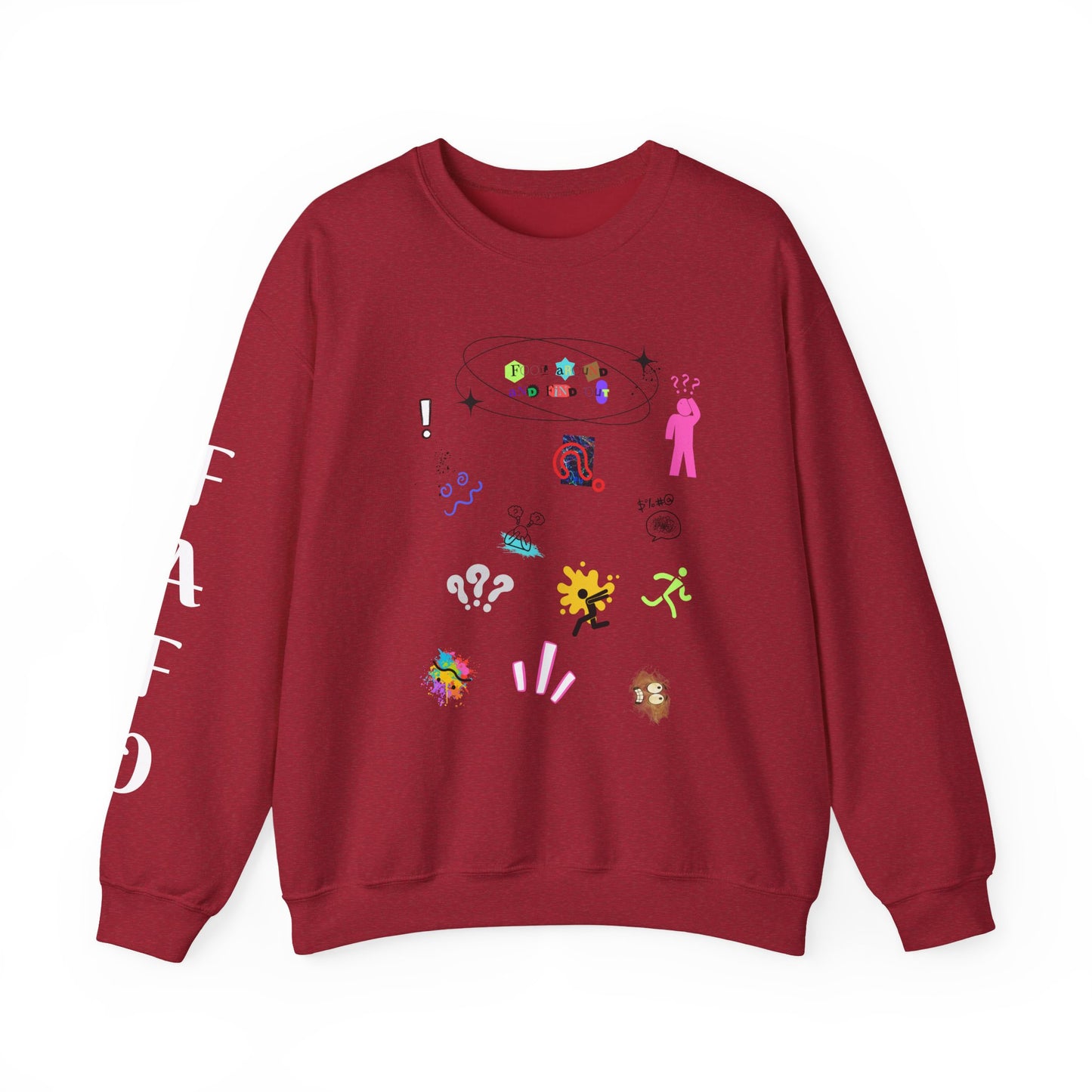 FAFO Comical and Colorful Design Unisex Crewneck Sweatshirt