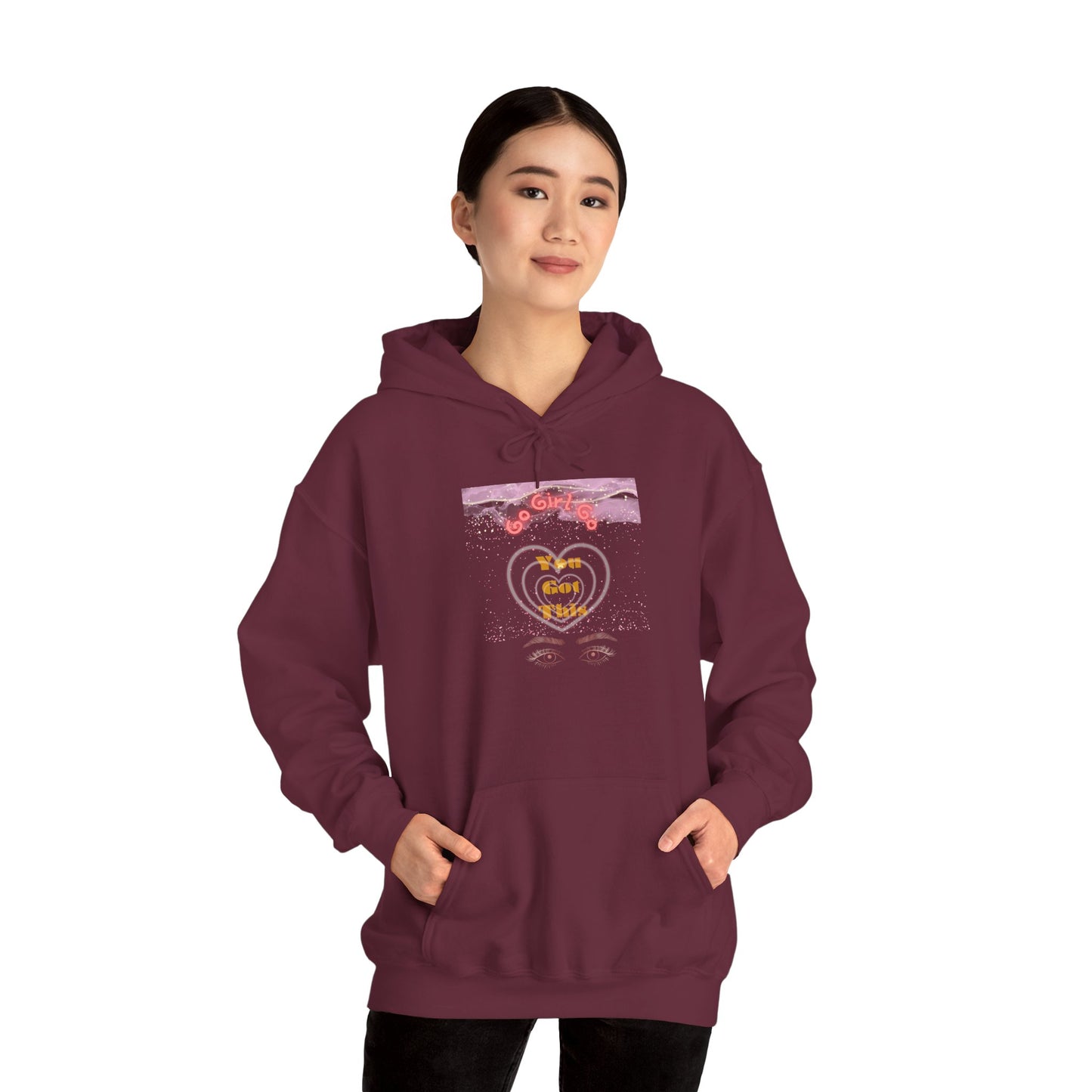 Go Girl University Hoodie — 'You Got This' Motivational Pink Graphic Hoodie
