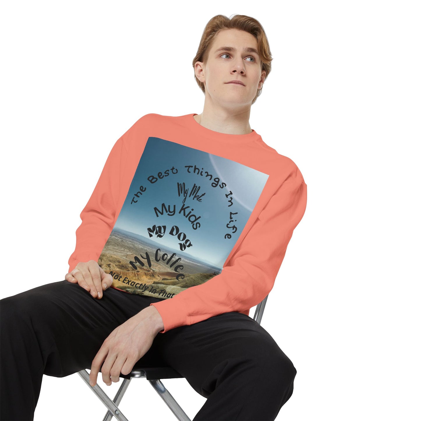Coastal Family Vibes Sweatshirt — "The Best Things in Life" Graphic Crewneck