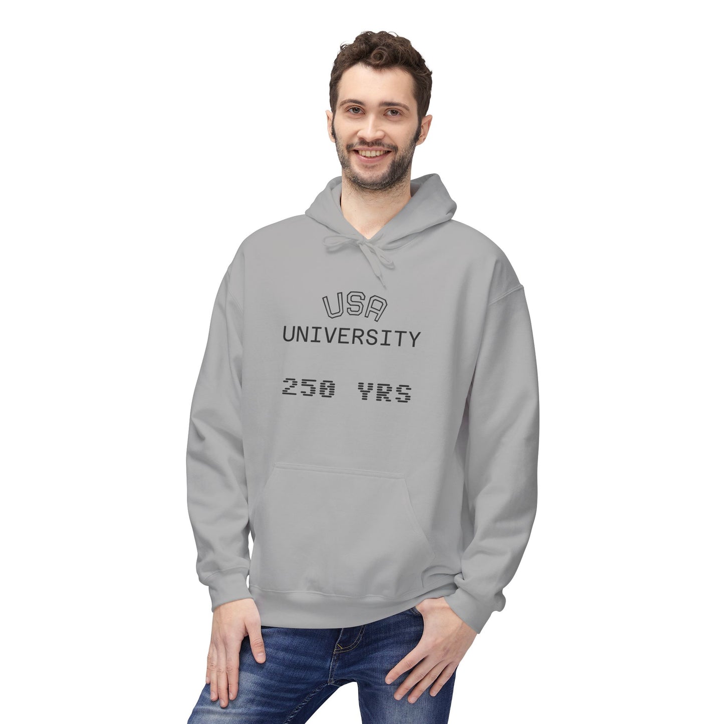USA University 250 Yrs Hoodie — Patriotic Political Statement Graphic