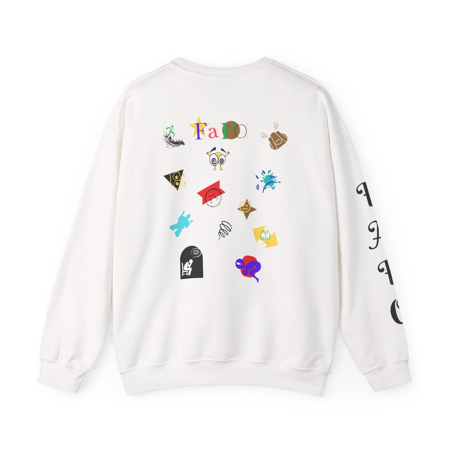 FAFO Comical and Colorful Design Unisex Crewneck Sweatshirt