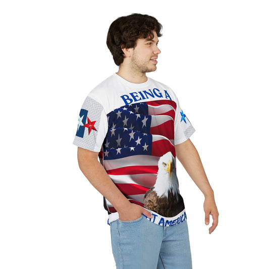 Patriotic Eagle Tee, American Pride T-Shirt, Independence Day Shirt, Great American Tee, Unisex Flag Tee,