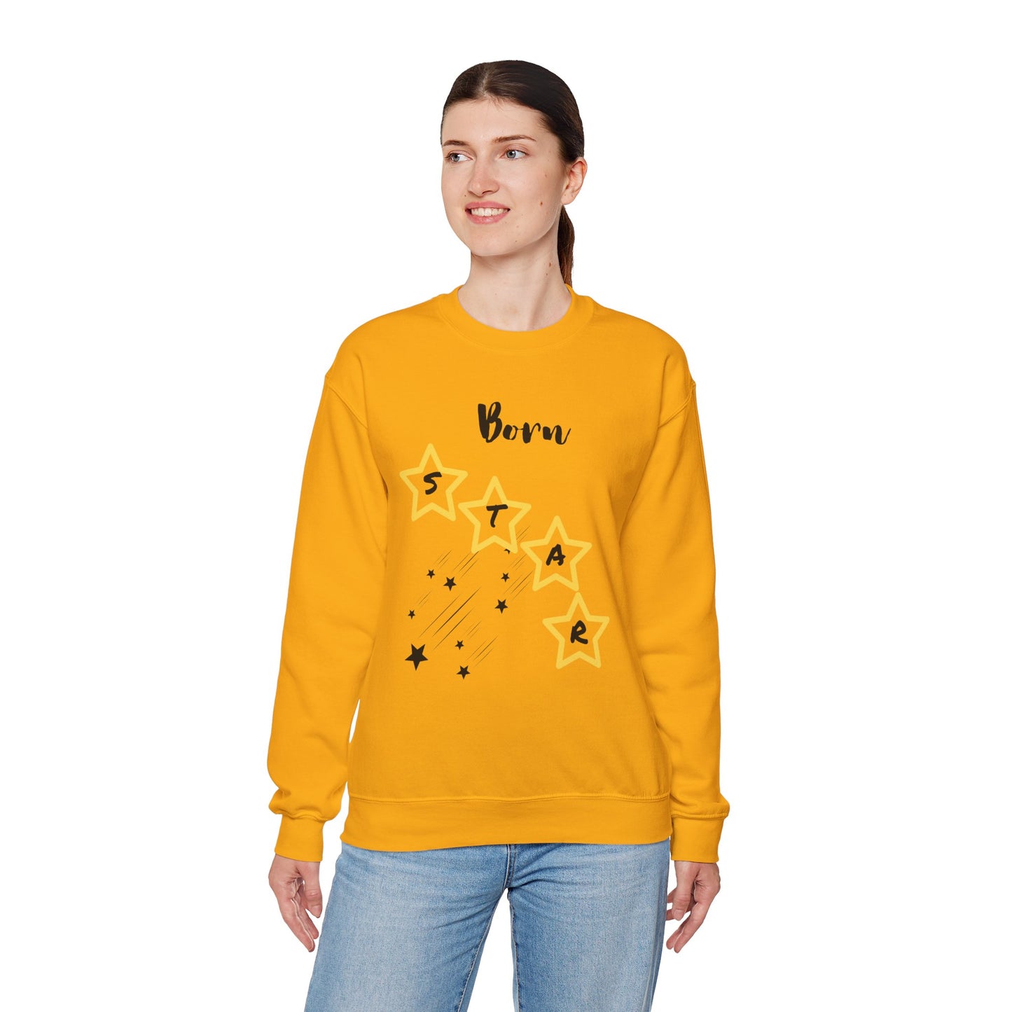 "Born Star' Unisex Heavy Blend™ Crewneck Sweatshirt - Cozy Inspiration for Every Occasion