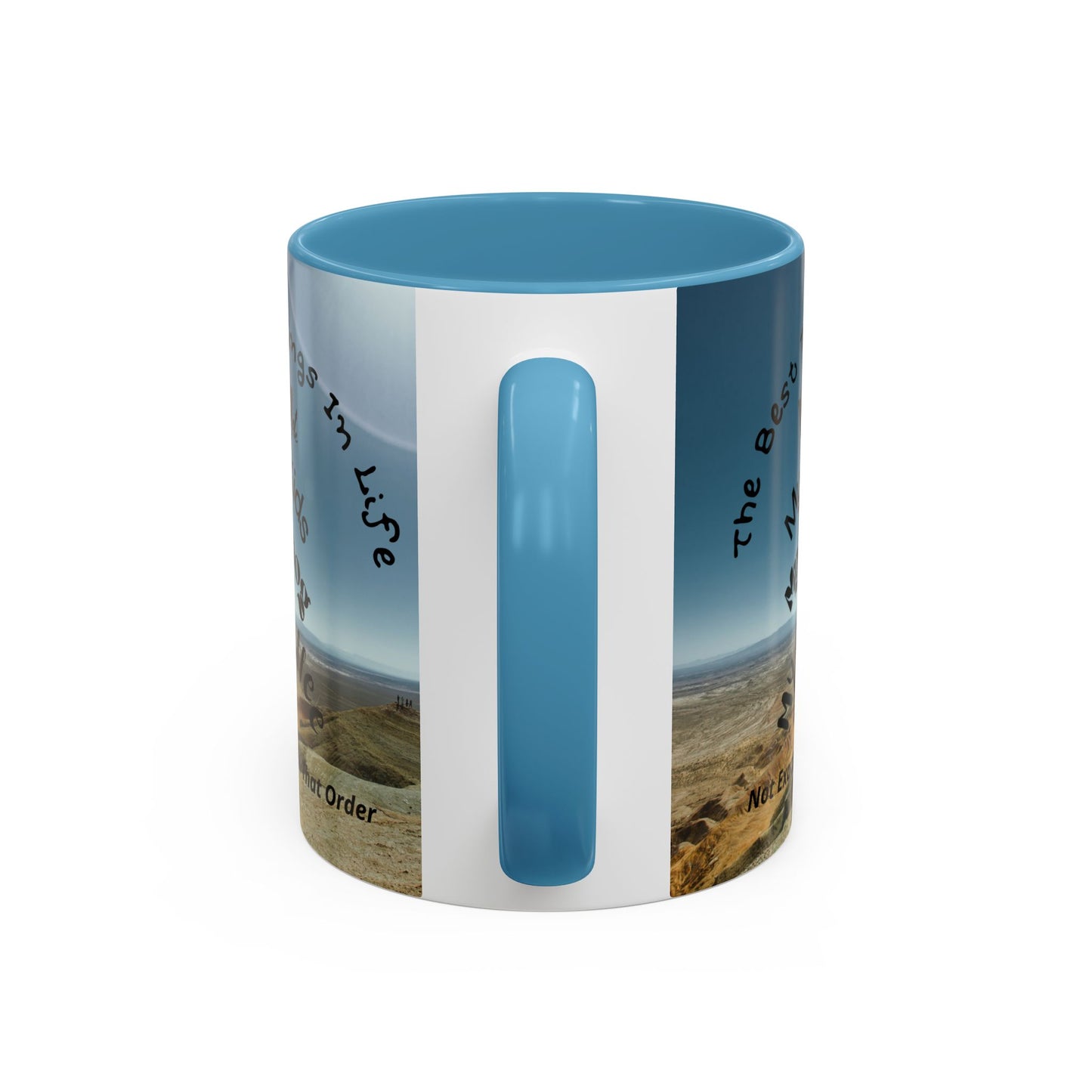 Coffee Mug — “The Best Things in Life: My Mate, My Kids, My Dog, My Coffee” Accent Ceramic Mug