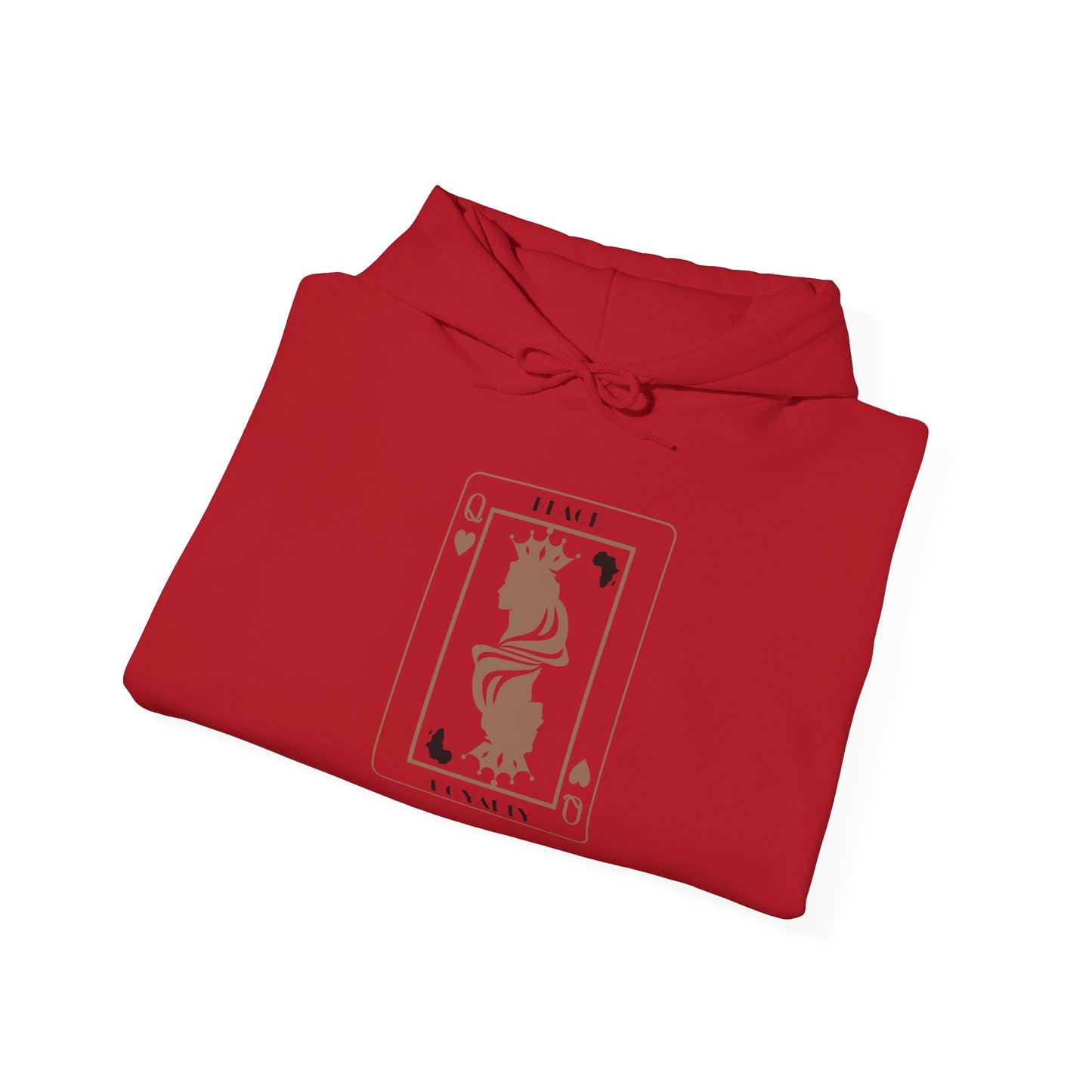 Queen of Hearts Card Hoodie — Graphic Playing Card Sweatshirt