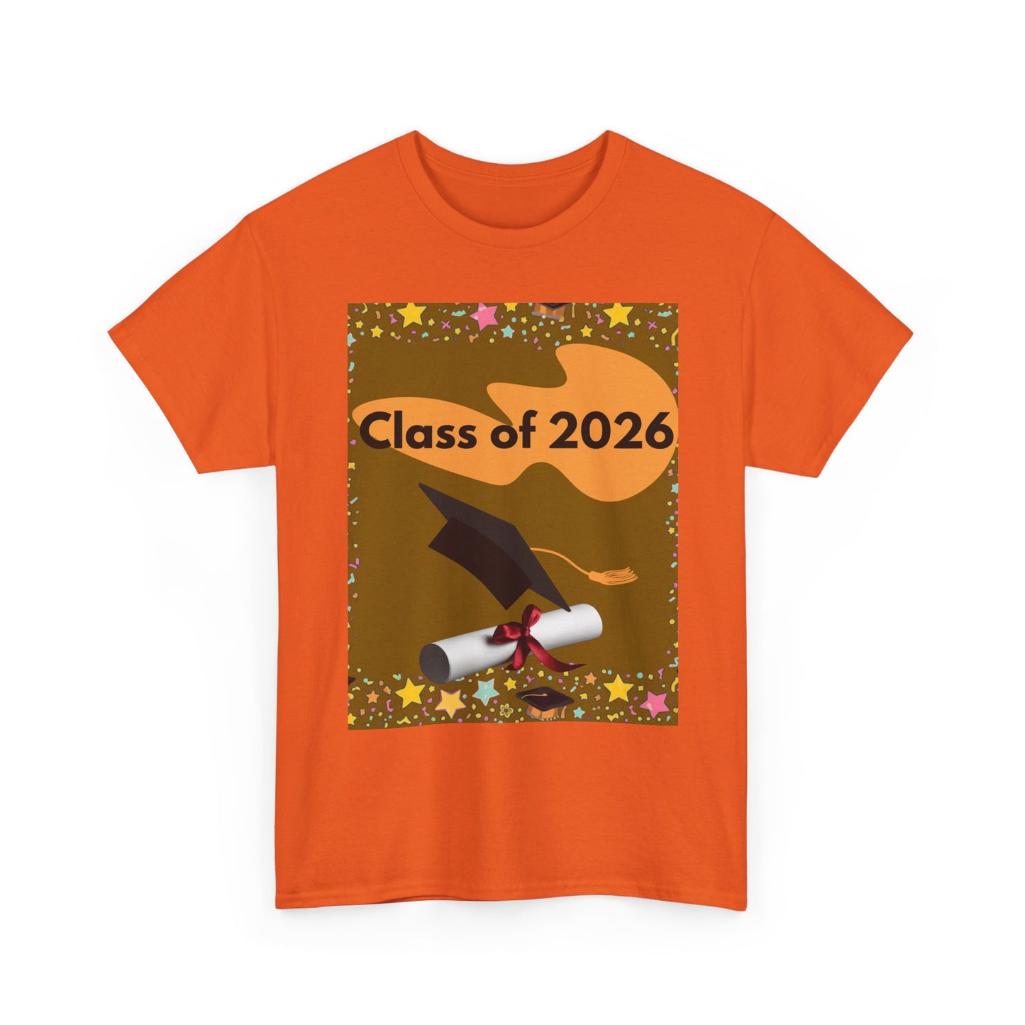 "Class of 2026" Graphic T-Shirt — Scroll, Graduation Cap, Class of 2026