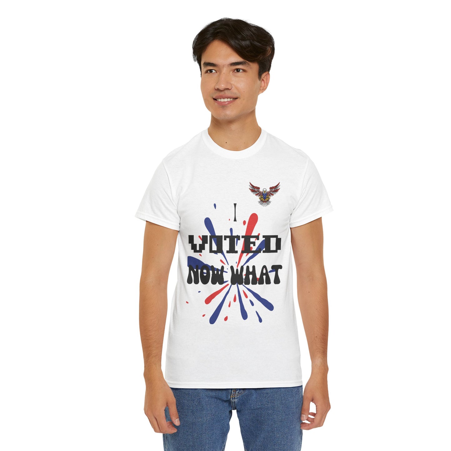 I Voted Unisex Heavy Cotton Tee - Celebrate Voting, Political Humor Shirt, Election Day Apparel, Gift for Voters, Mindful Fashion