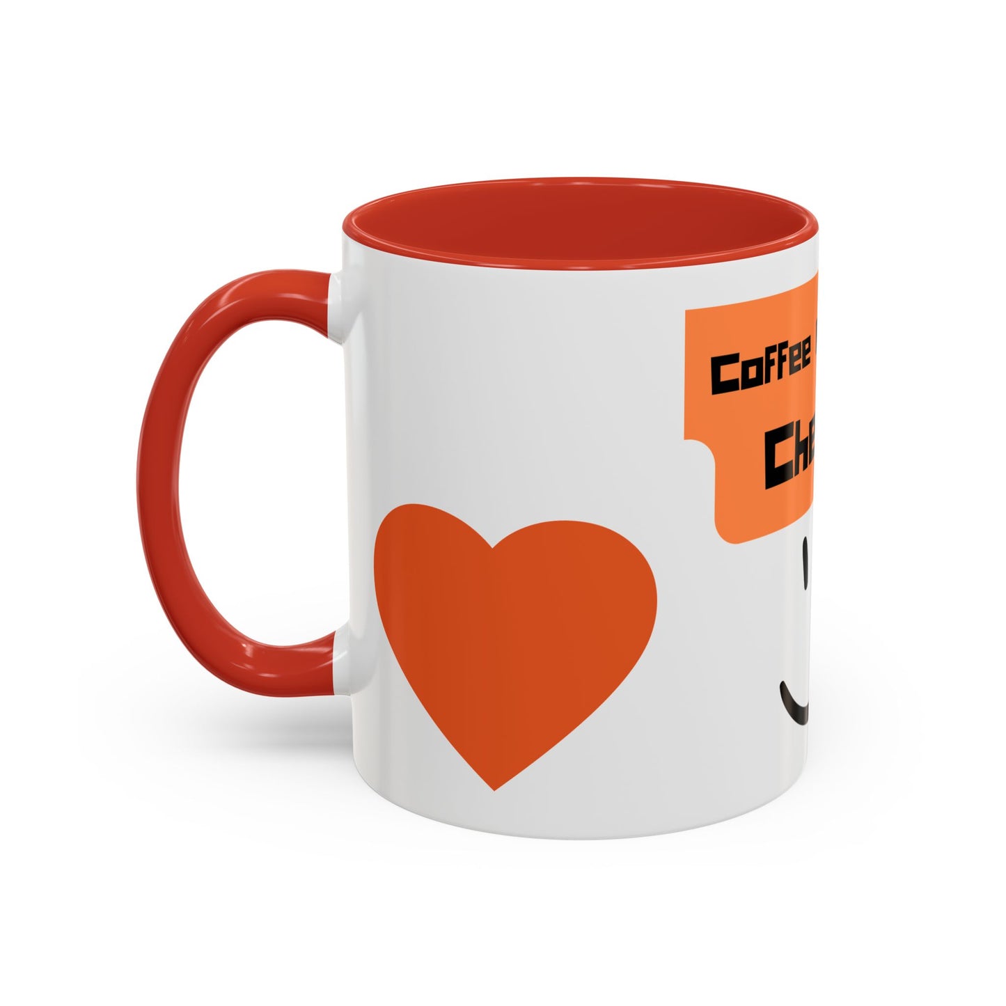 Coffee Keeps Me Cheerful Accent Mug — Smiley Heart 11/15oz