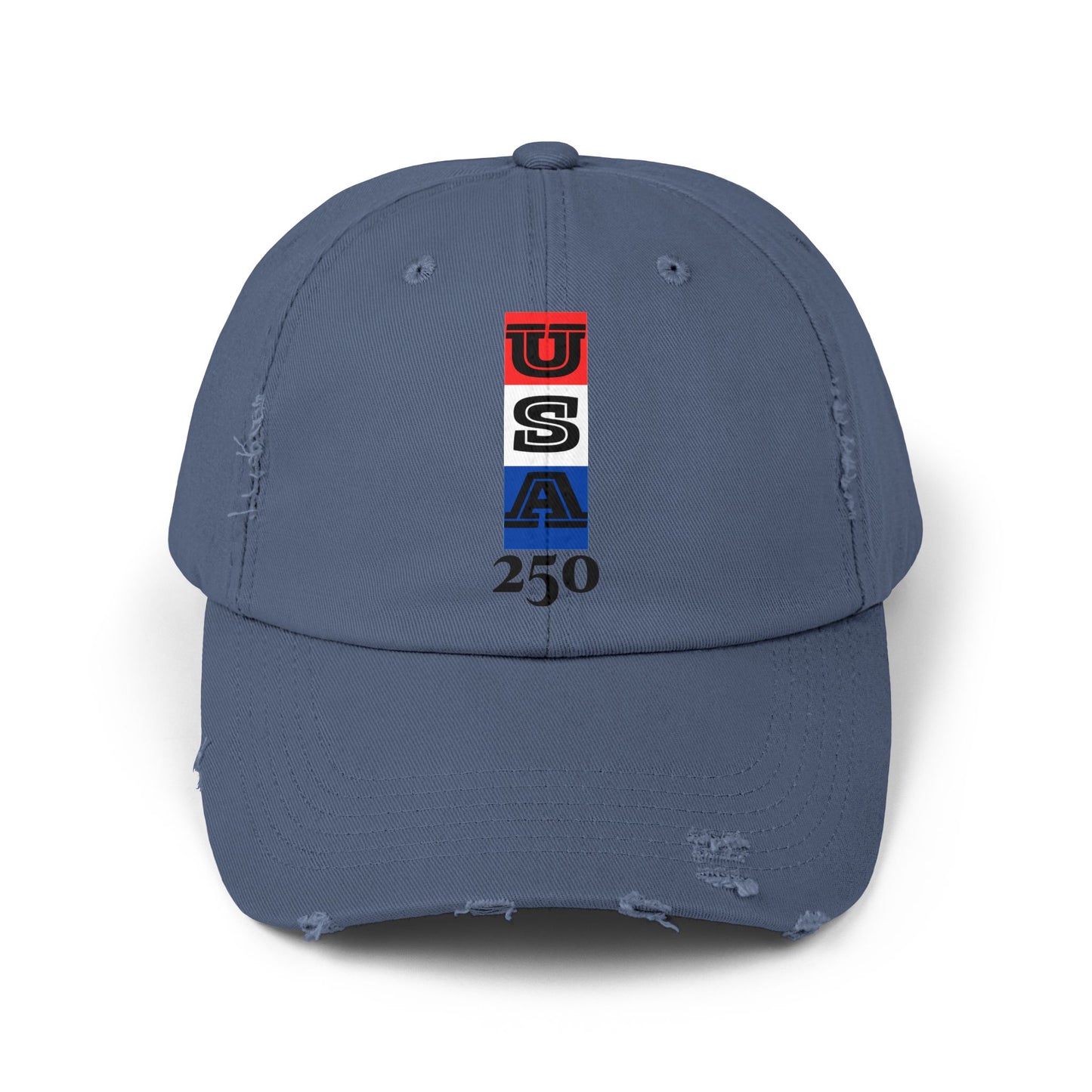 Unisex Distressed Cap with USA Design - Casual Headwear  for "USA 250"