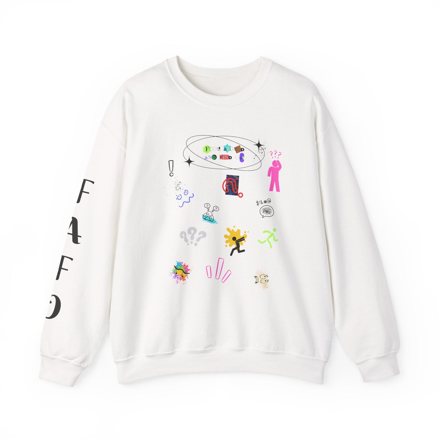FAFO Comical and Colorful Design Unisex Crewneck Sweatshirt
