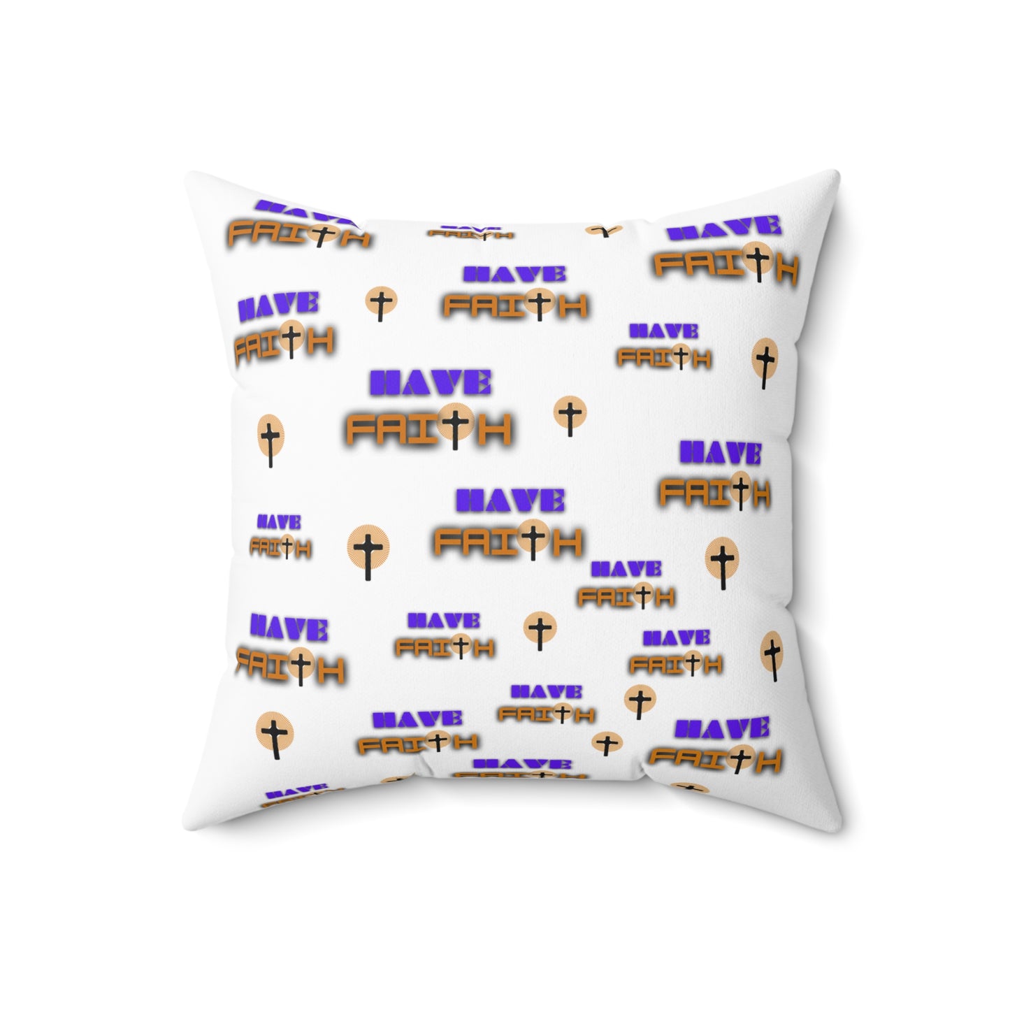 Faith-Inspired Square Pillow - with "Have Faith" Design