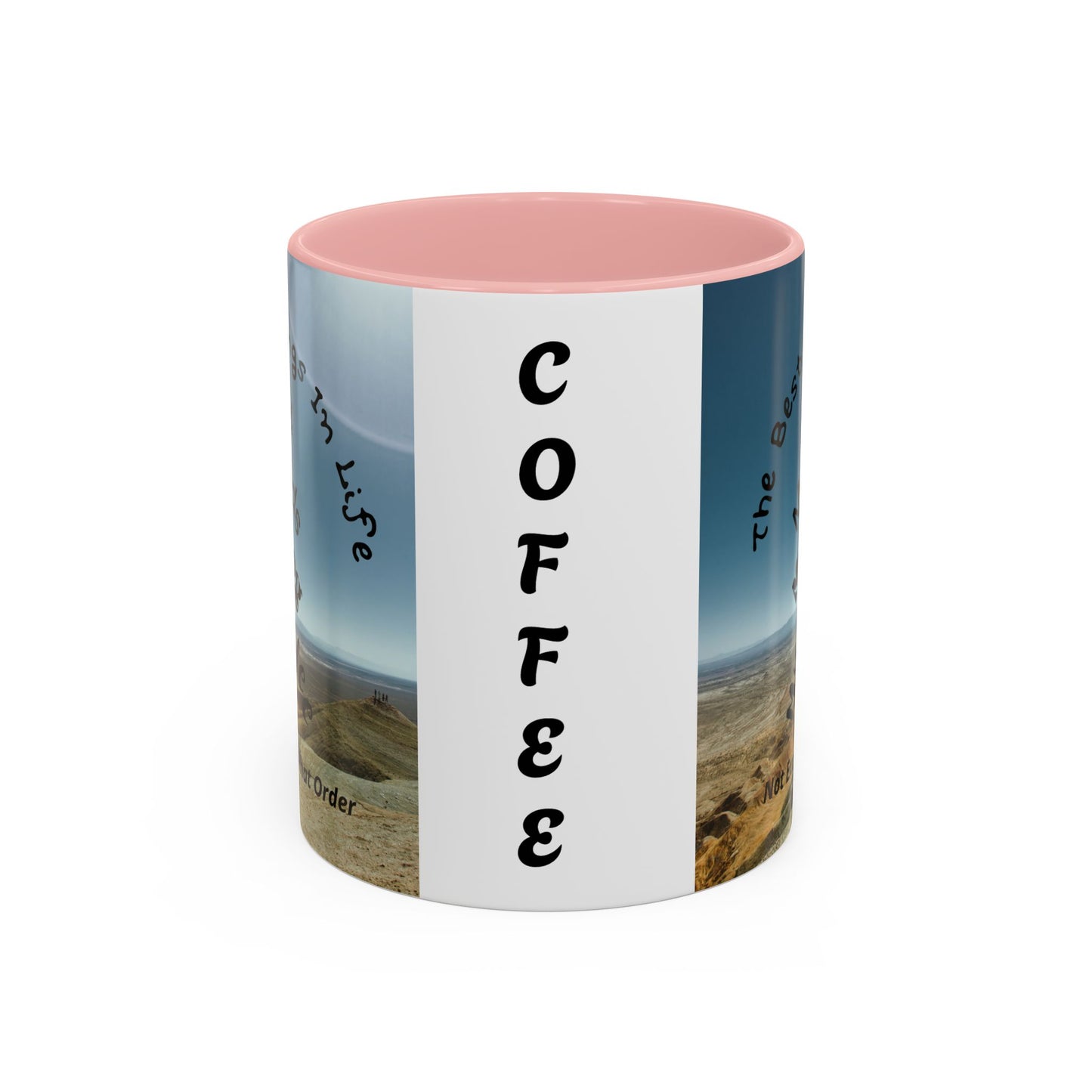 Coffee Mug — “The Best Things in Life: My Mate, My Kids, My Dog, My Coffee” Accent Ceramic Mug