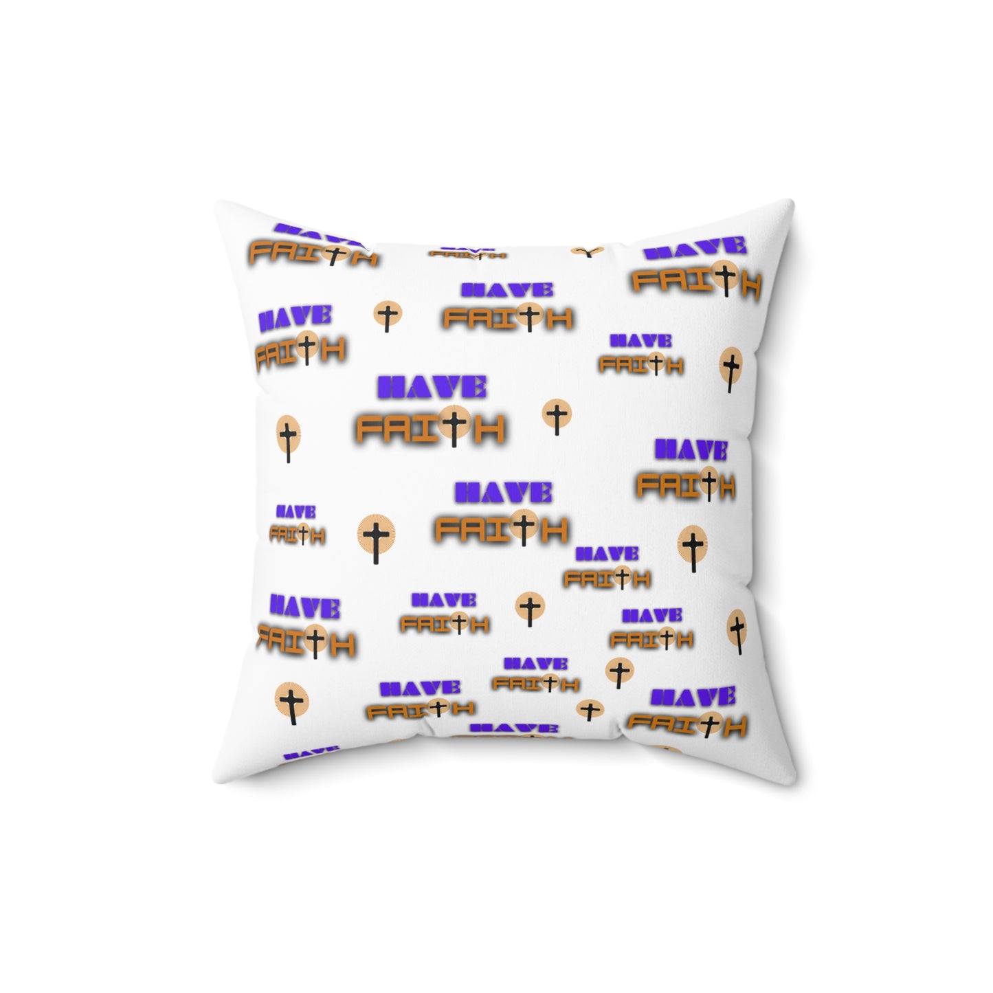 Faith-Inspired Square Pillow - with "Have Faith" Design