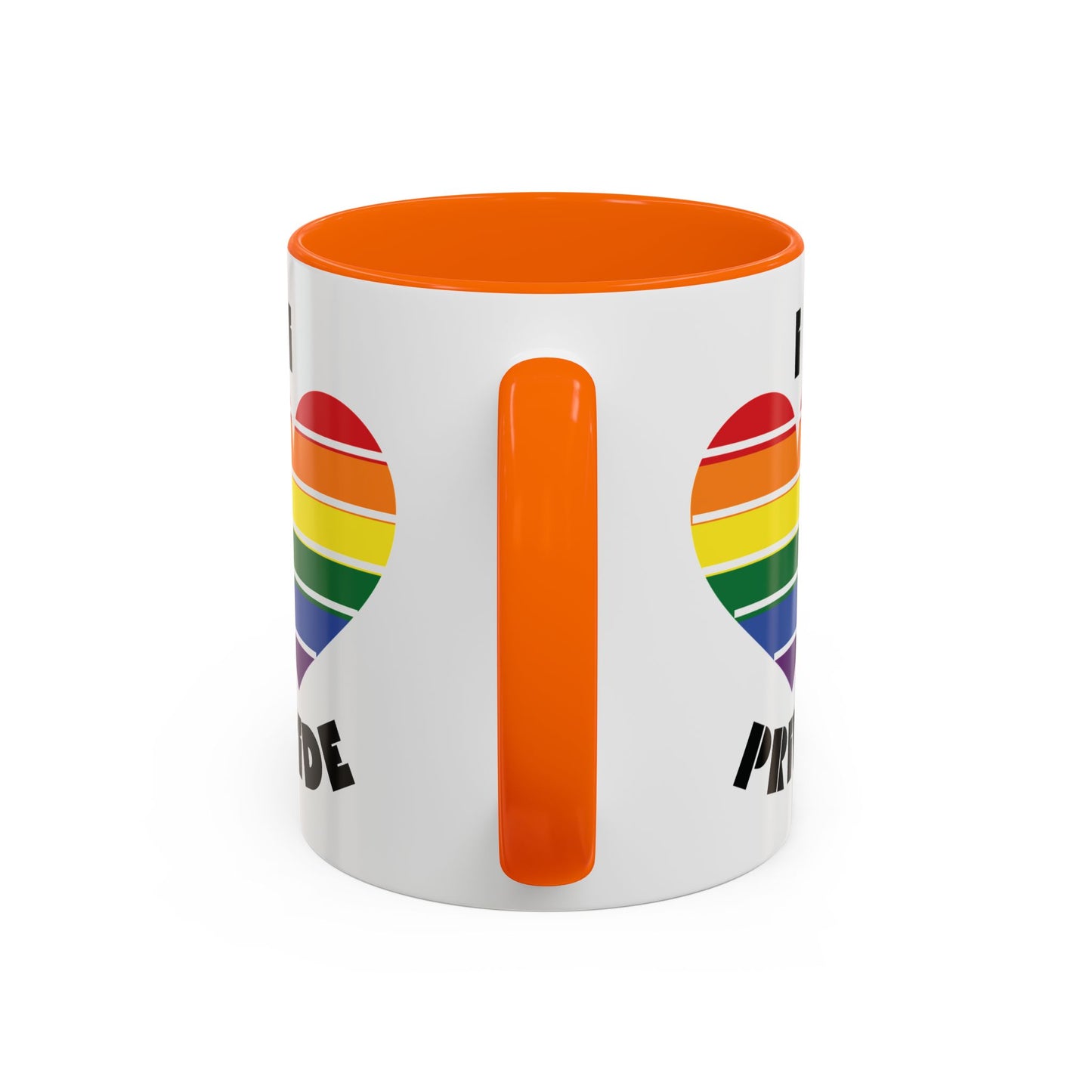 I Heart Pride Accent Coffee Mug – Rainbow Love 11/15oz