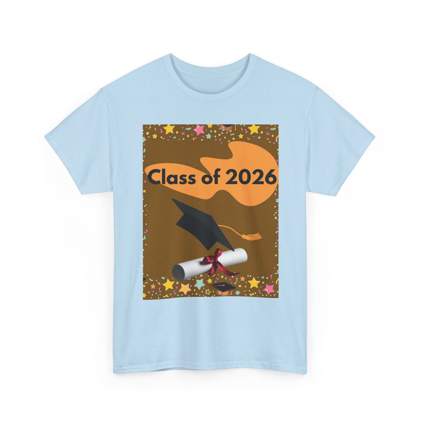 "Class of 2026" Graphic T-Shirt — Scroll, Graduation Cap, Class of 2026