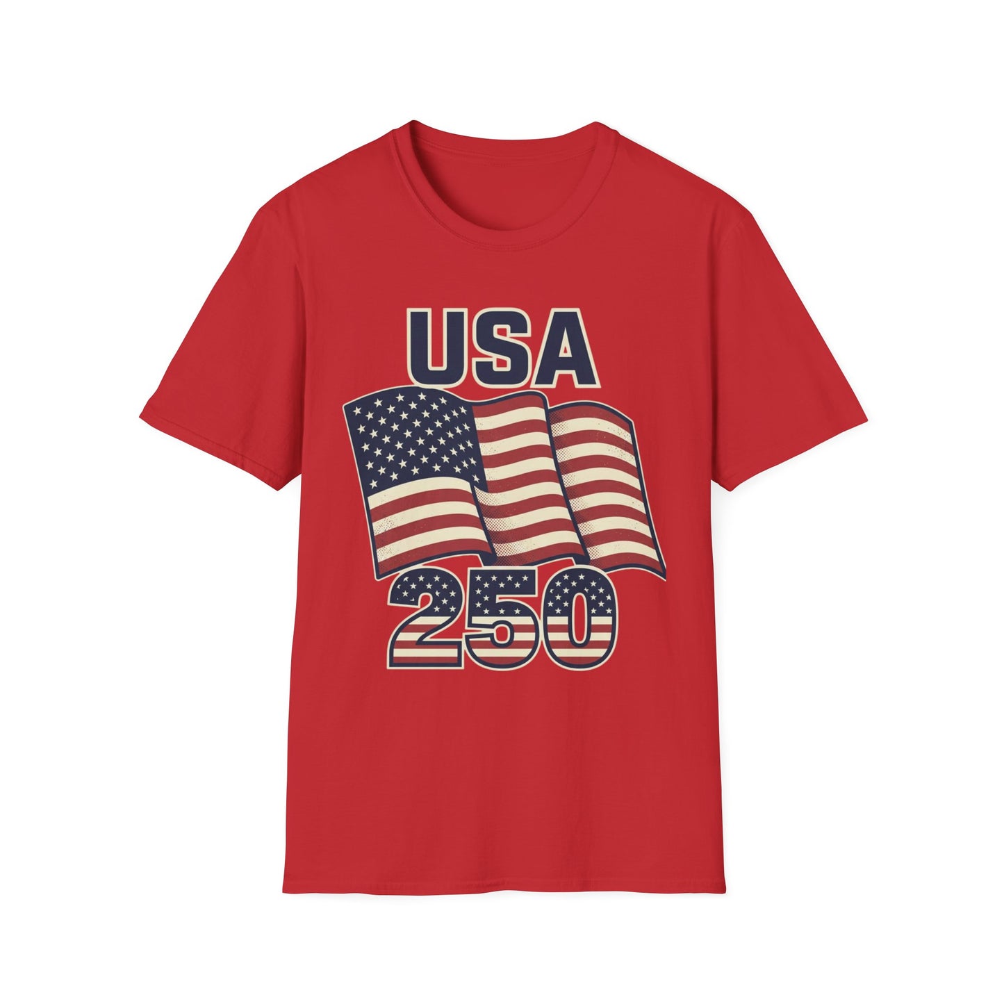 USA Flag T-Shirt — Patriotic 'USA 250' Graphic Tee