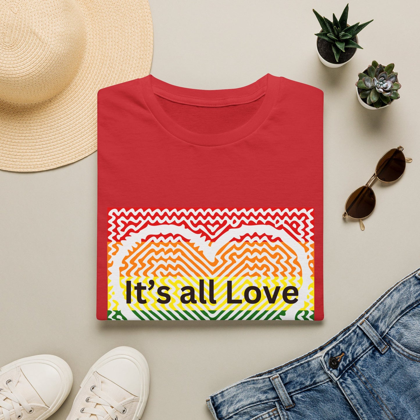 It's All Love Rainbow Heart T-Shirt
