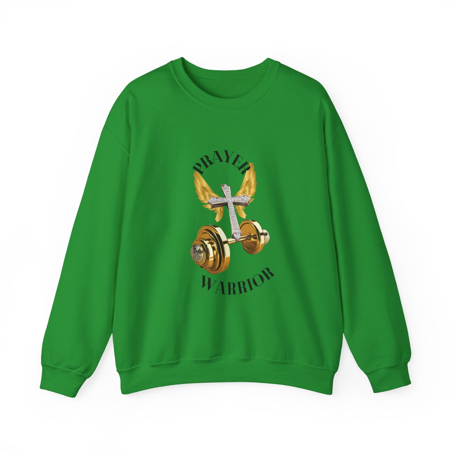 Holy Sweatshirt for "Prayer Warriors" Gold Weights with Wings  and Holy Cross