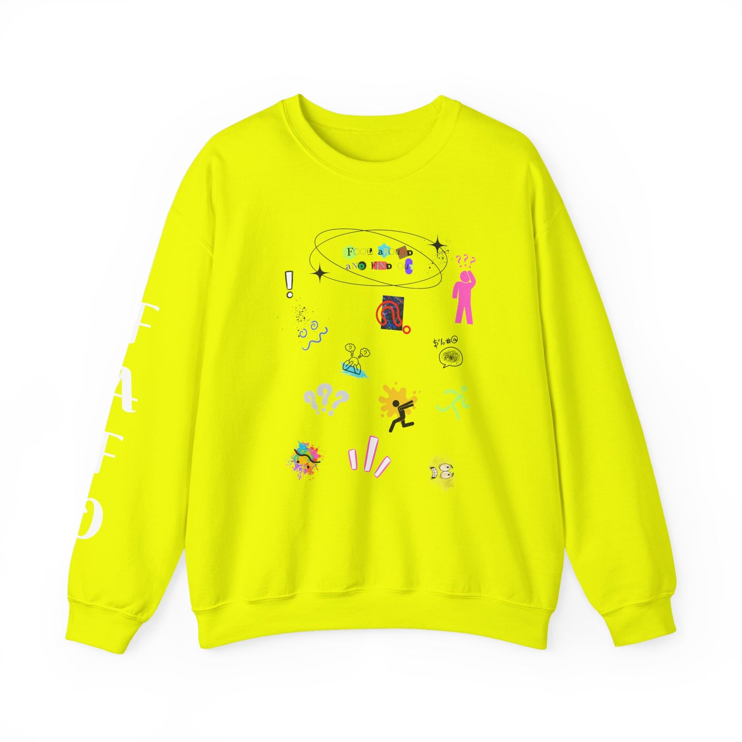 FAFO Comical and Colorful Design Unisex Crewneck Sweatshirt