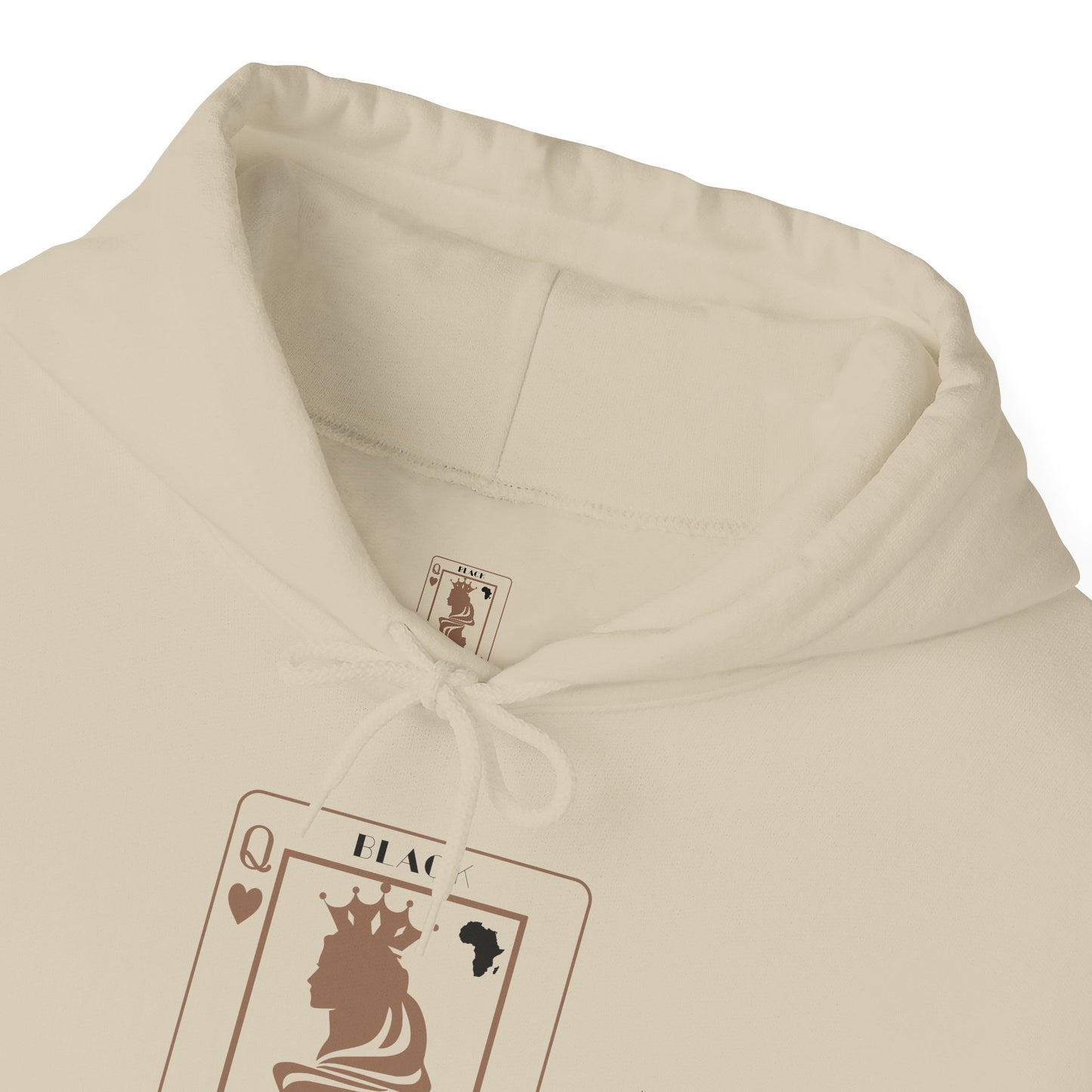 Queen of Hearts Card Hoodie — Graphic Playing Card Sweatshirt