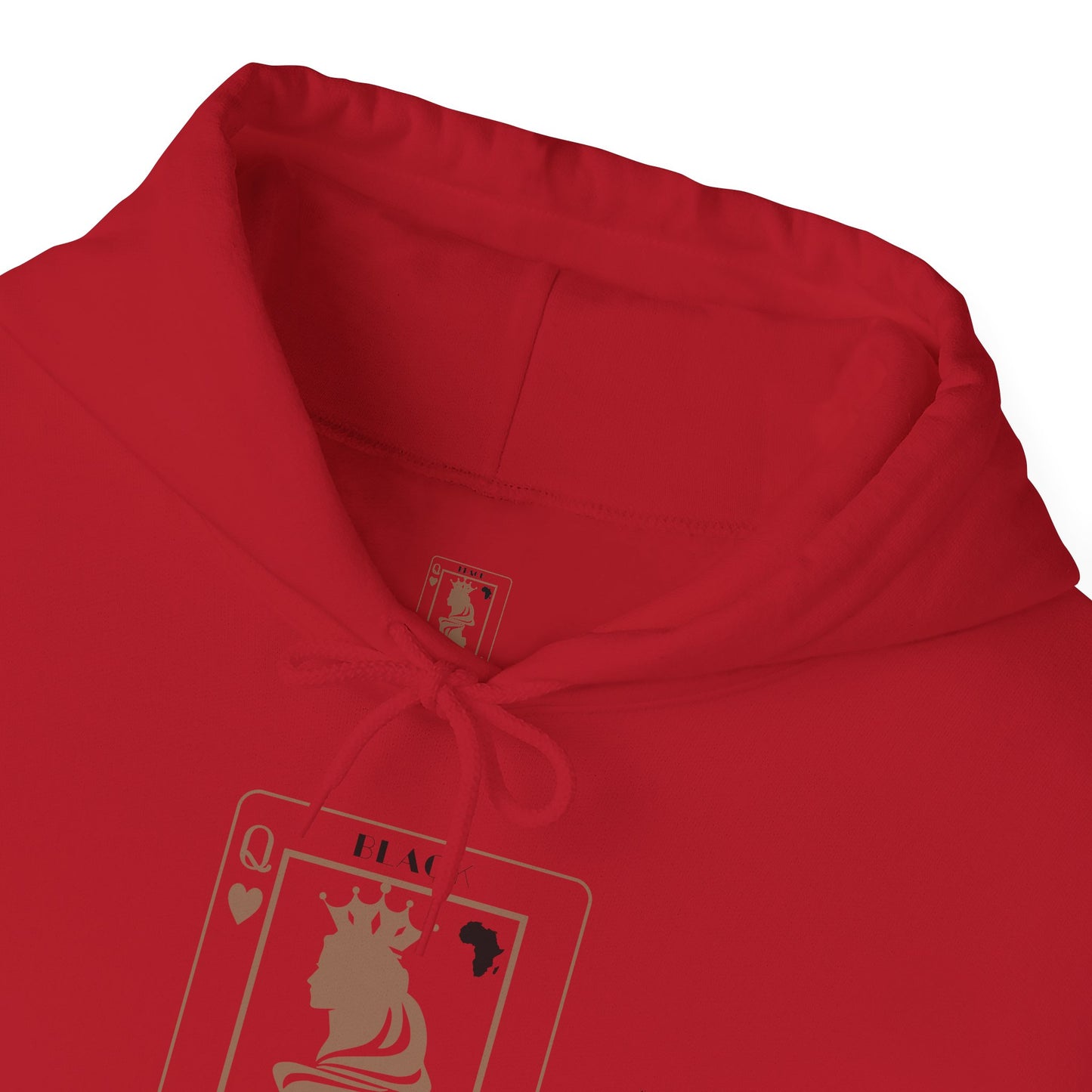 Queen of Hearts Card Hoodie — Graphic Playing Card Sweatshirt