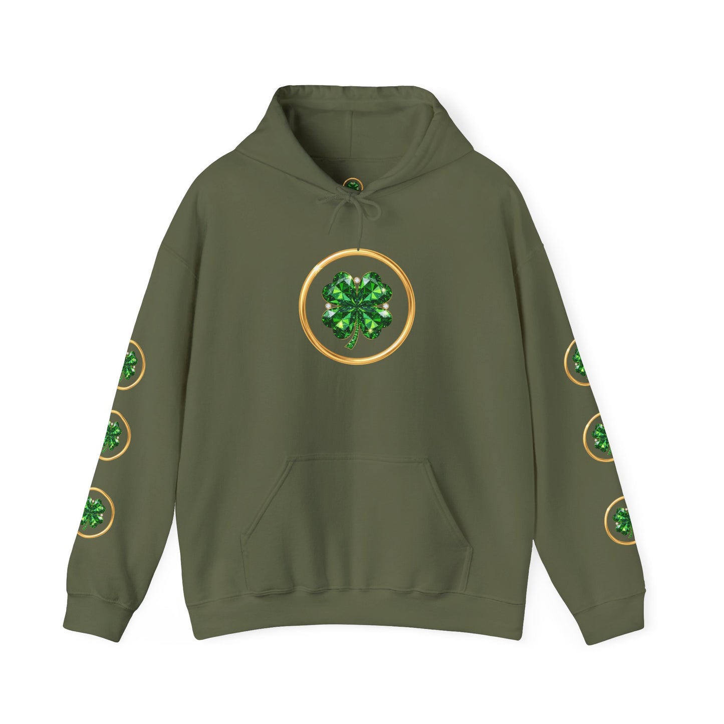 St. Patrick’s Day Lucky Pot Hoodie — Gold Pot of Money Shamrock Sweatshirt