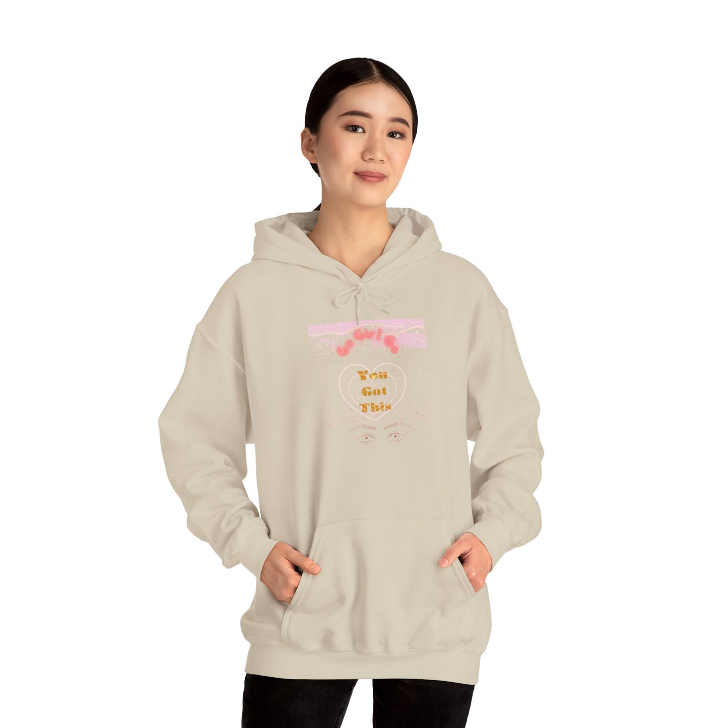 Go Girl University Hoodie — 'You Got This' Motivational Pink Graphic Hoodie