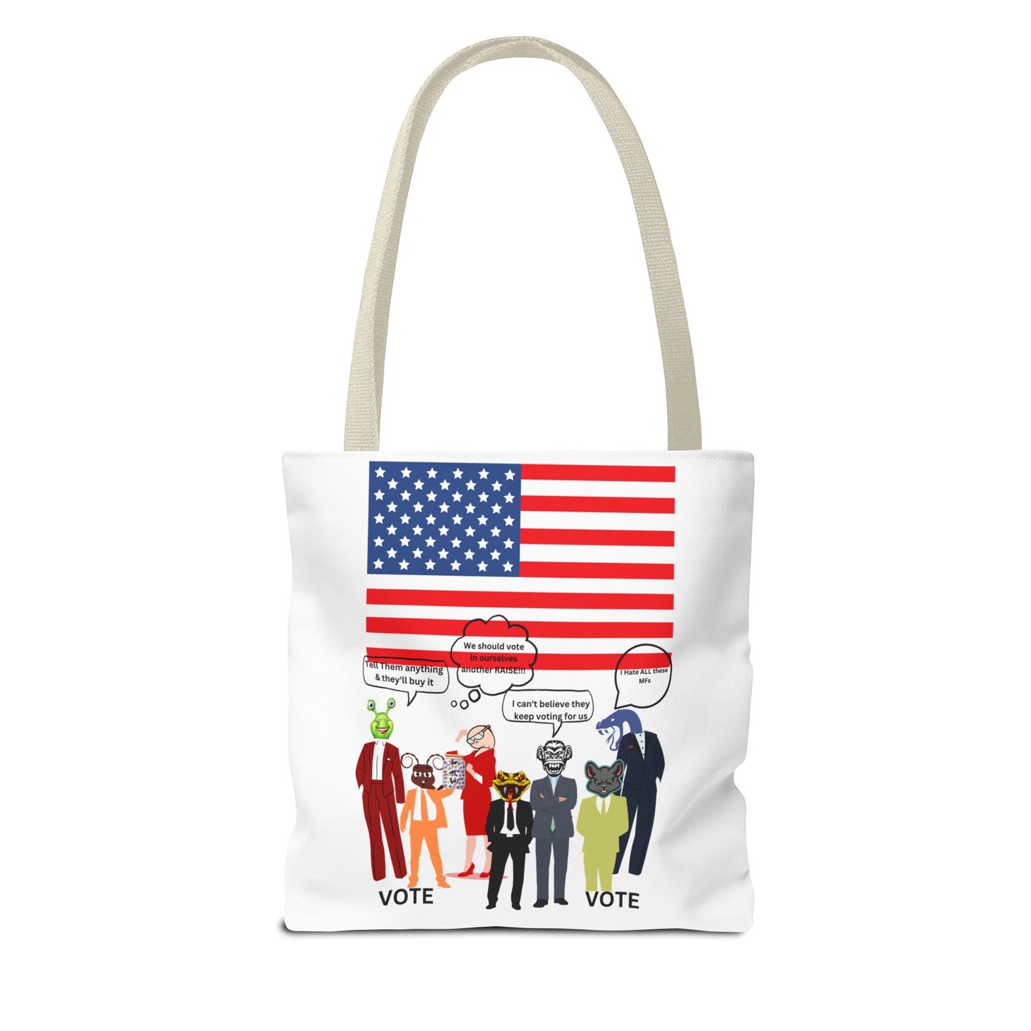 Patriotic Vote Tote Bag, Eco-Friendly Shopping Bag, Political Campaign Merchandise, Election Day Gift, USA Flag Design