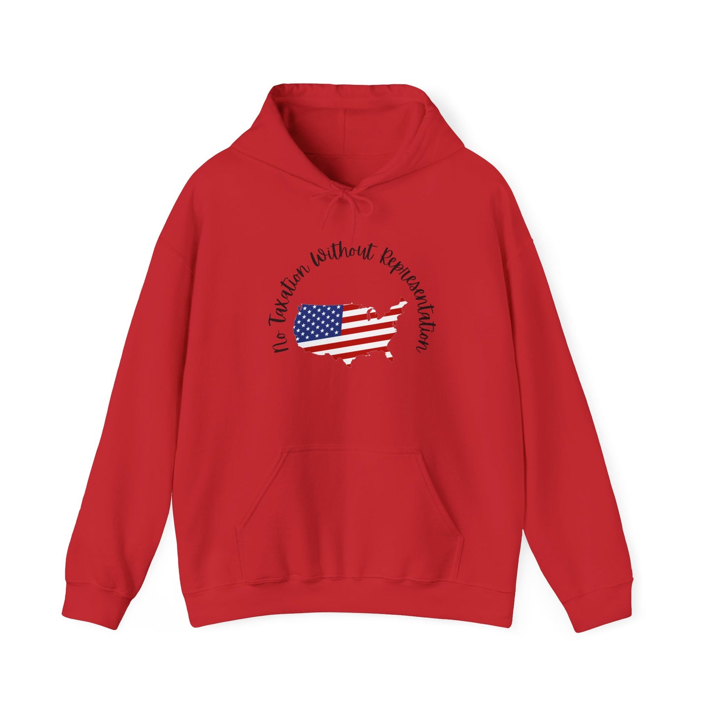 Patriotic Continent Hoodie – "No Taxation Without Representation"  USA Sweatshirt