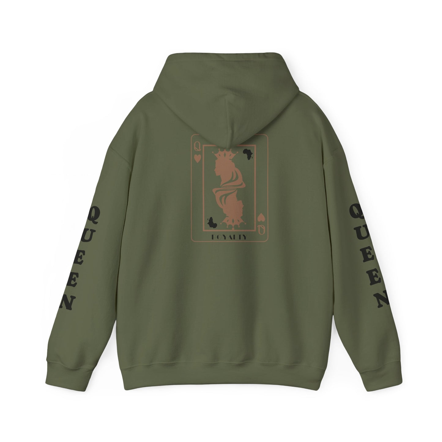 Queen of Hearts Card Hoodie — Graphic Playing Card Sweatshirt