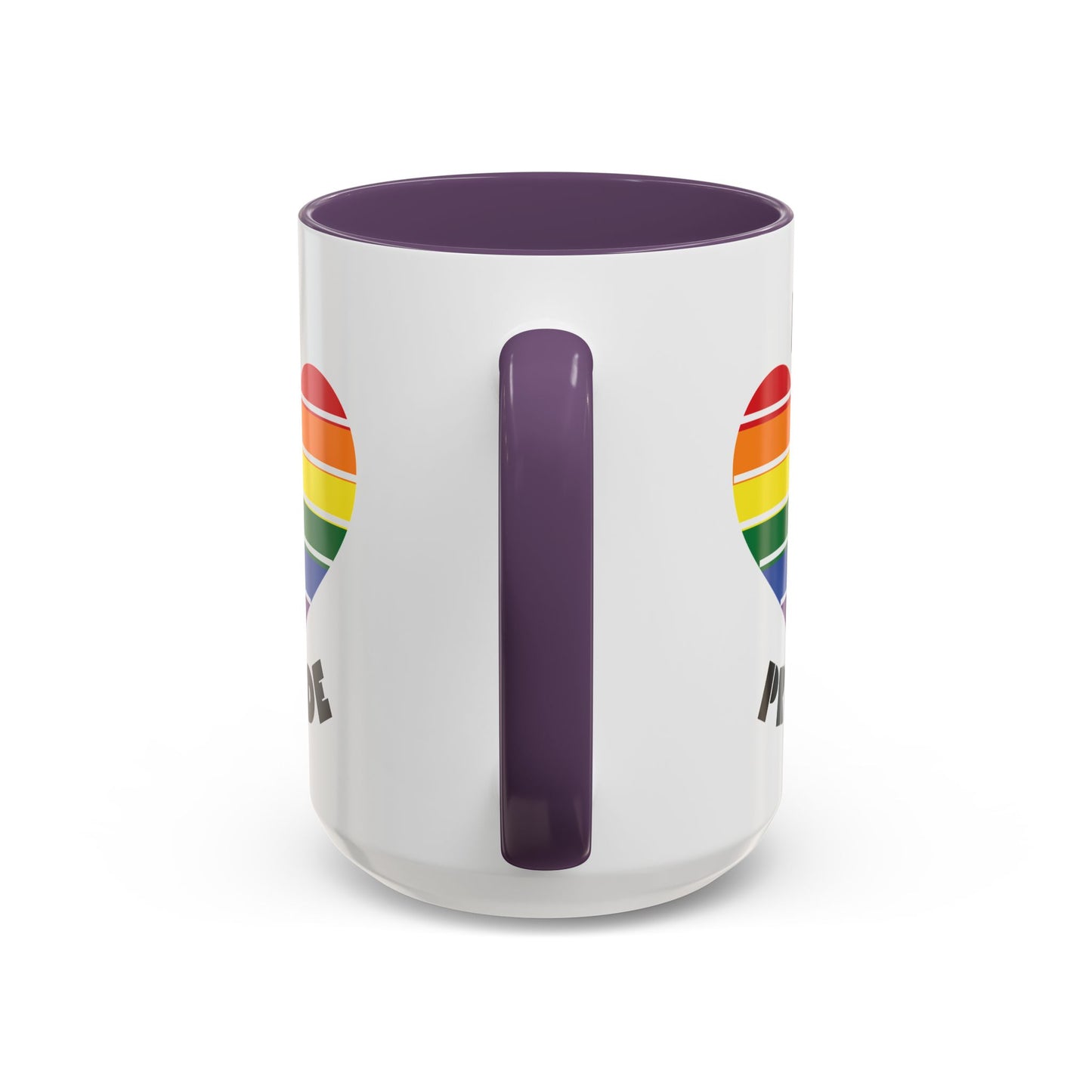 I Heart Pride Accent Coffee Mug – Rainbow Love 11/15oz