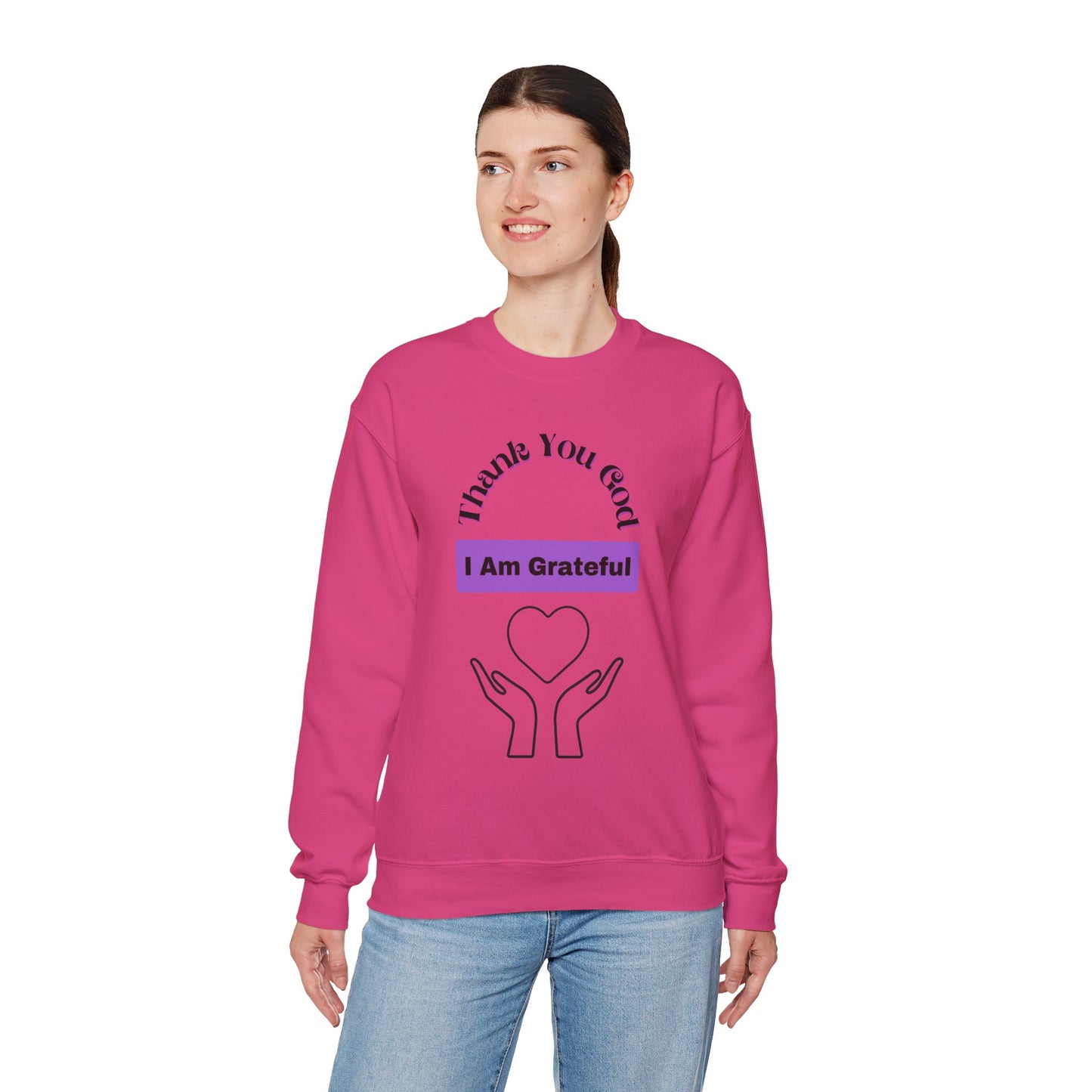 "I Am Grateful" - Crewneck Sweatshirt - Unisex Heavy Blend™
