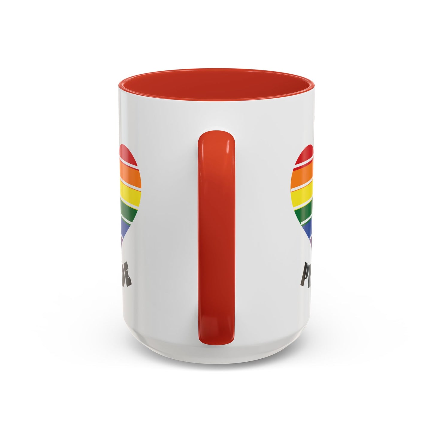 I Heart Pride Accent Coffee Mug – Rainbow Love 11/15oz