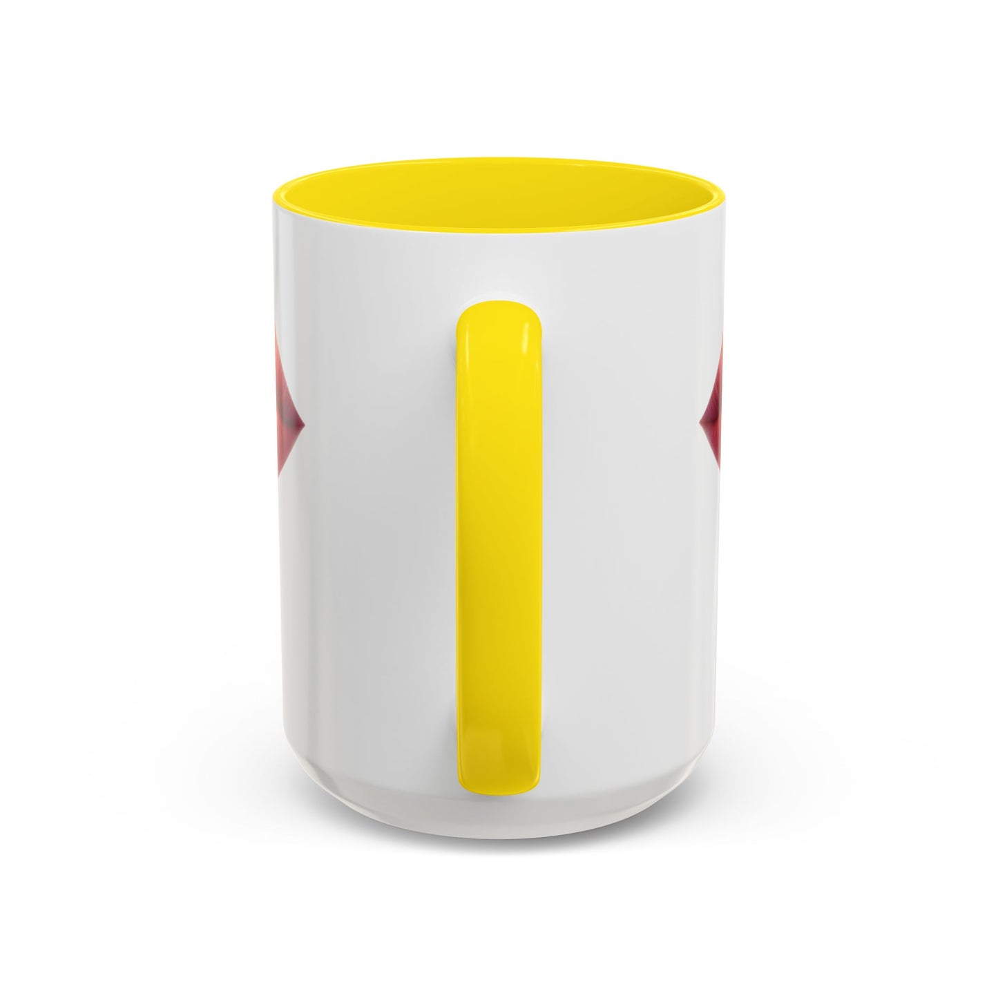 Candy Cane Kiss Accent Coffee Mug — "Sweet" Holiday Hot Cocoa Cup