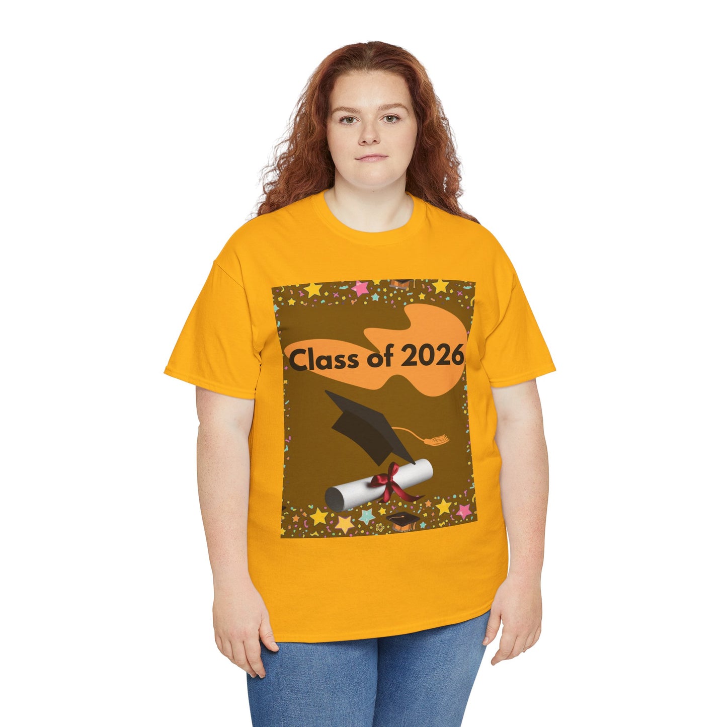 "Class of 2026" Graphic T-Shirt — Scroll, Graduation Cap, Class of 2026