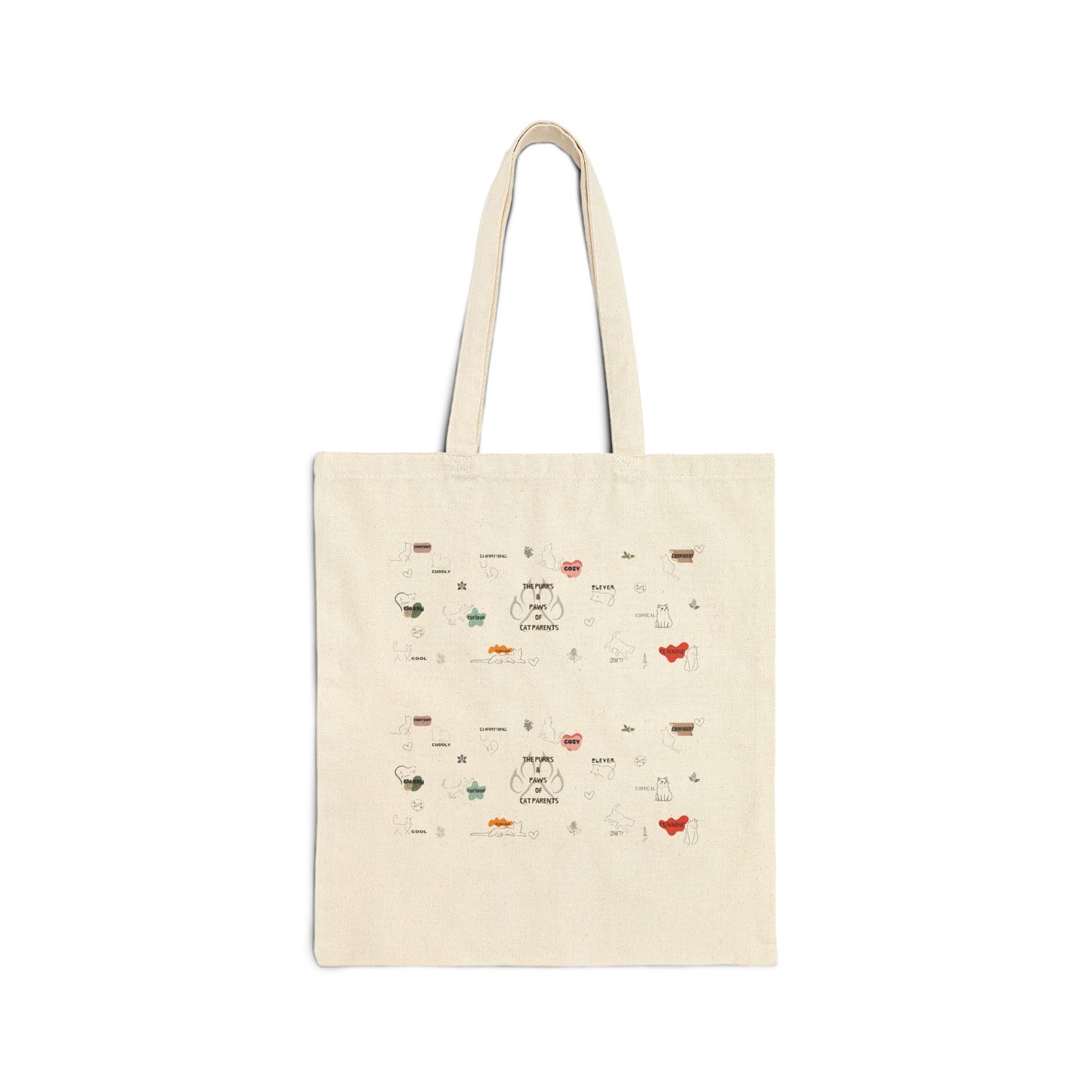 Cute Whimsical Cat Lover - Canvas Tote