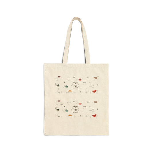 Cute Whimsical Cat Lover - Canvas Tote