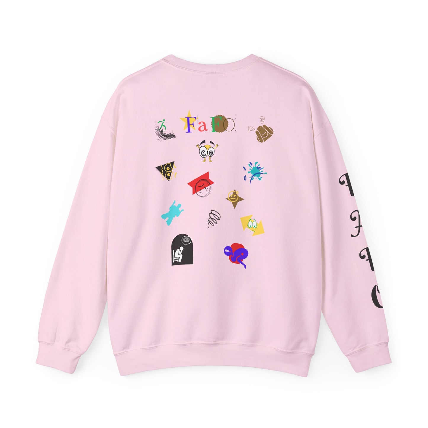 FAFO Comical and Colorful Design Unisex Crewneck Sweatshirt