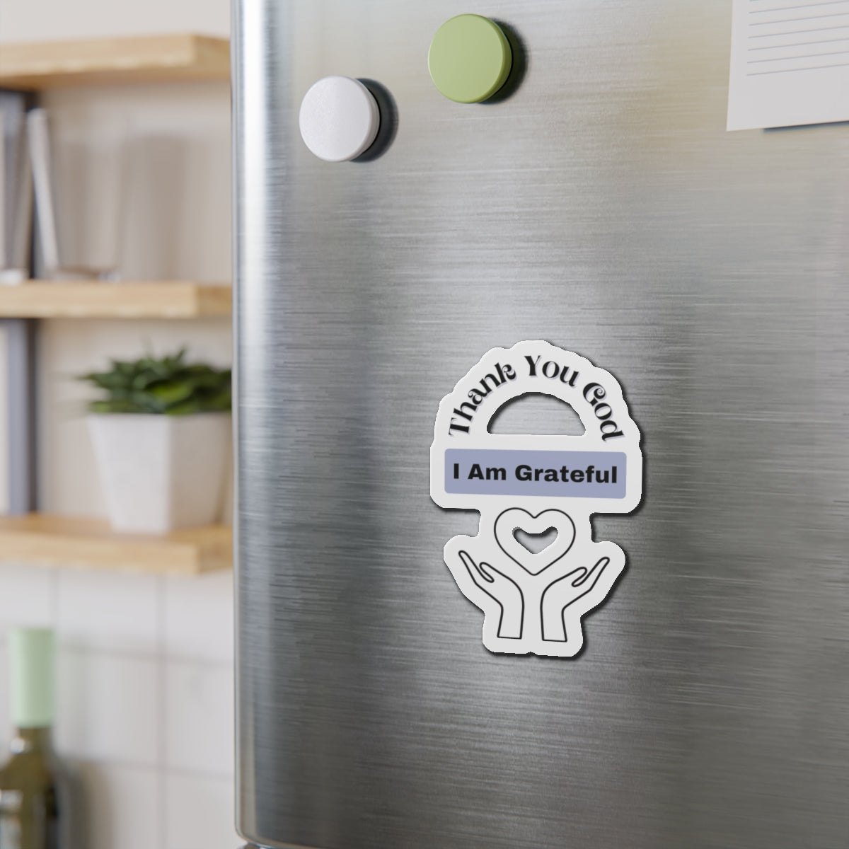 Grateful Hands Heart Design - Die-Cut Magnet