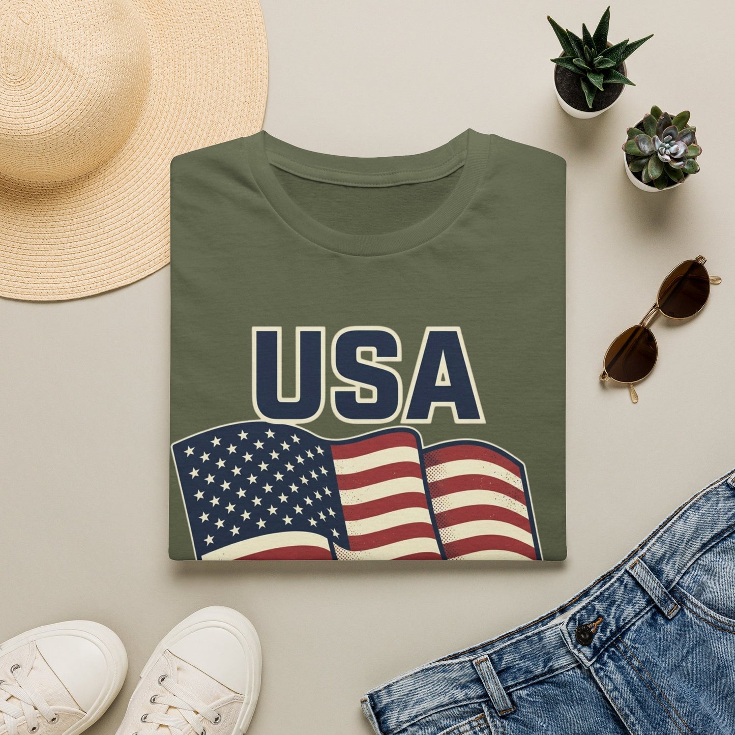 USA Flag T-Shirt — Patriotic 'USA 250' Graphic Tee