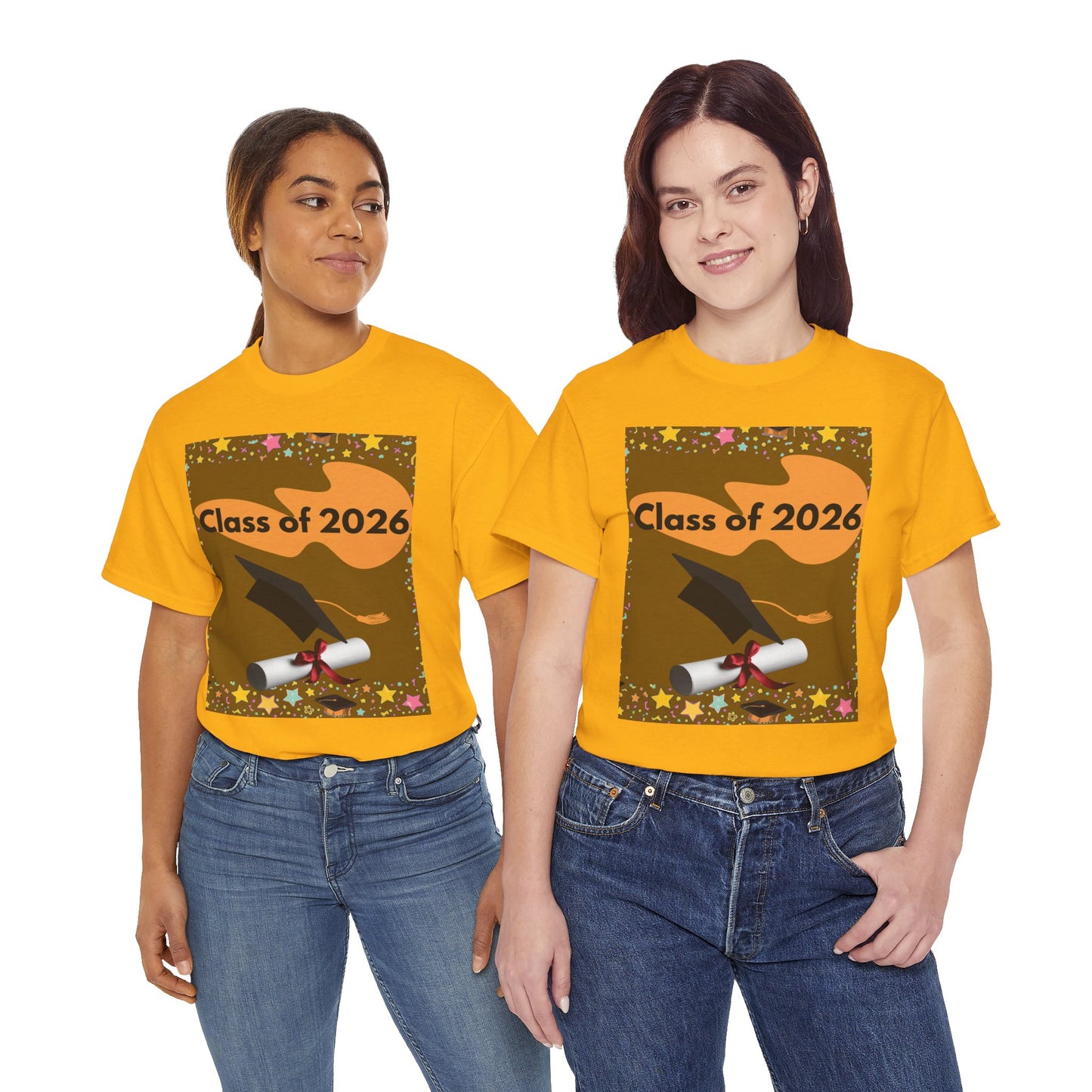 "Class of 2026" Graphic T-Shirt — Scroll, Graduation Cap, Class of 2026