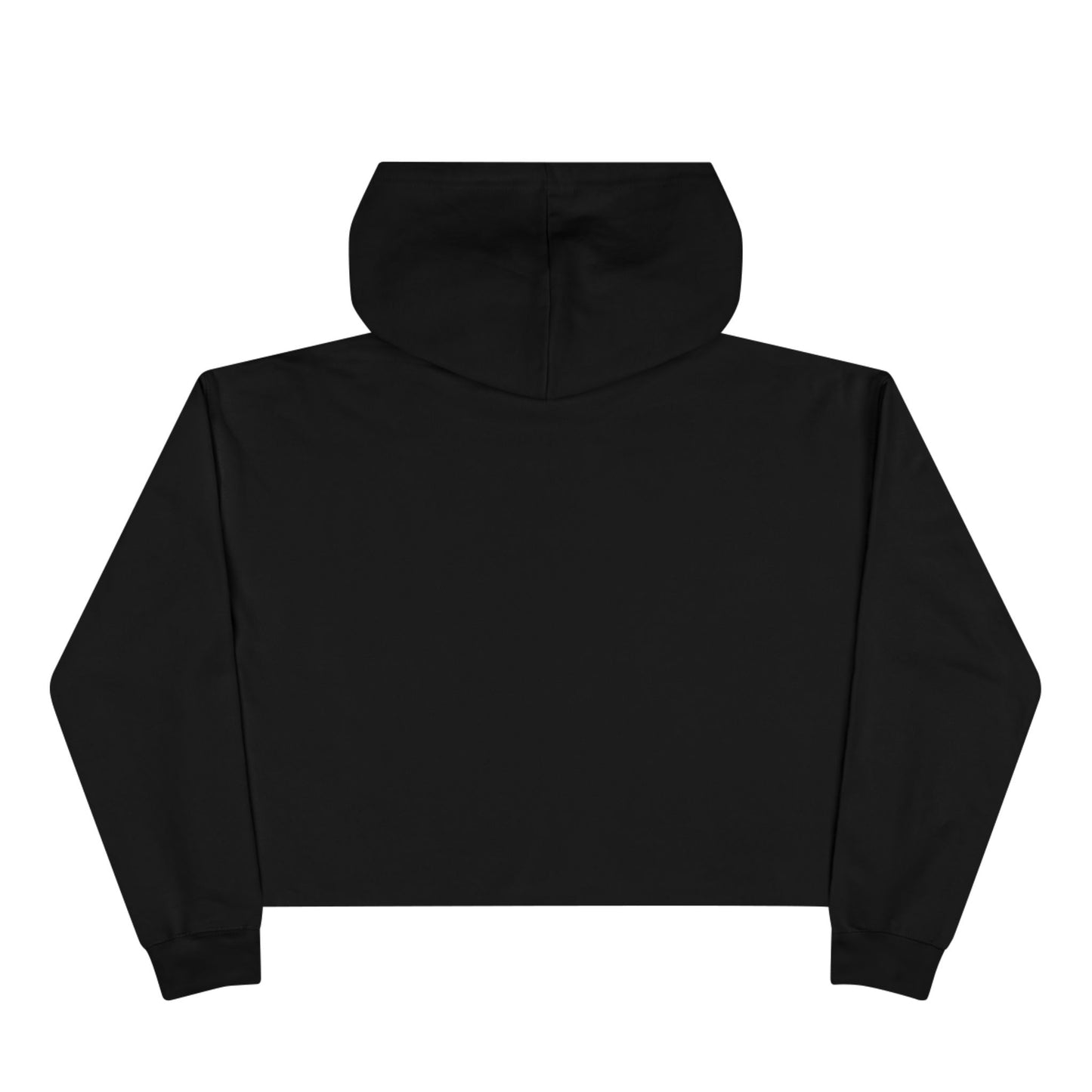 Queen - Gold Crown Crop Hoodie — Glitter Royalty Graphic Crop Hoodie