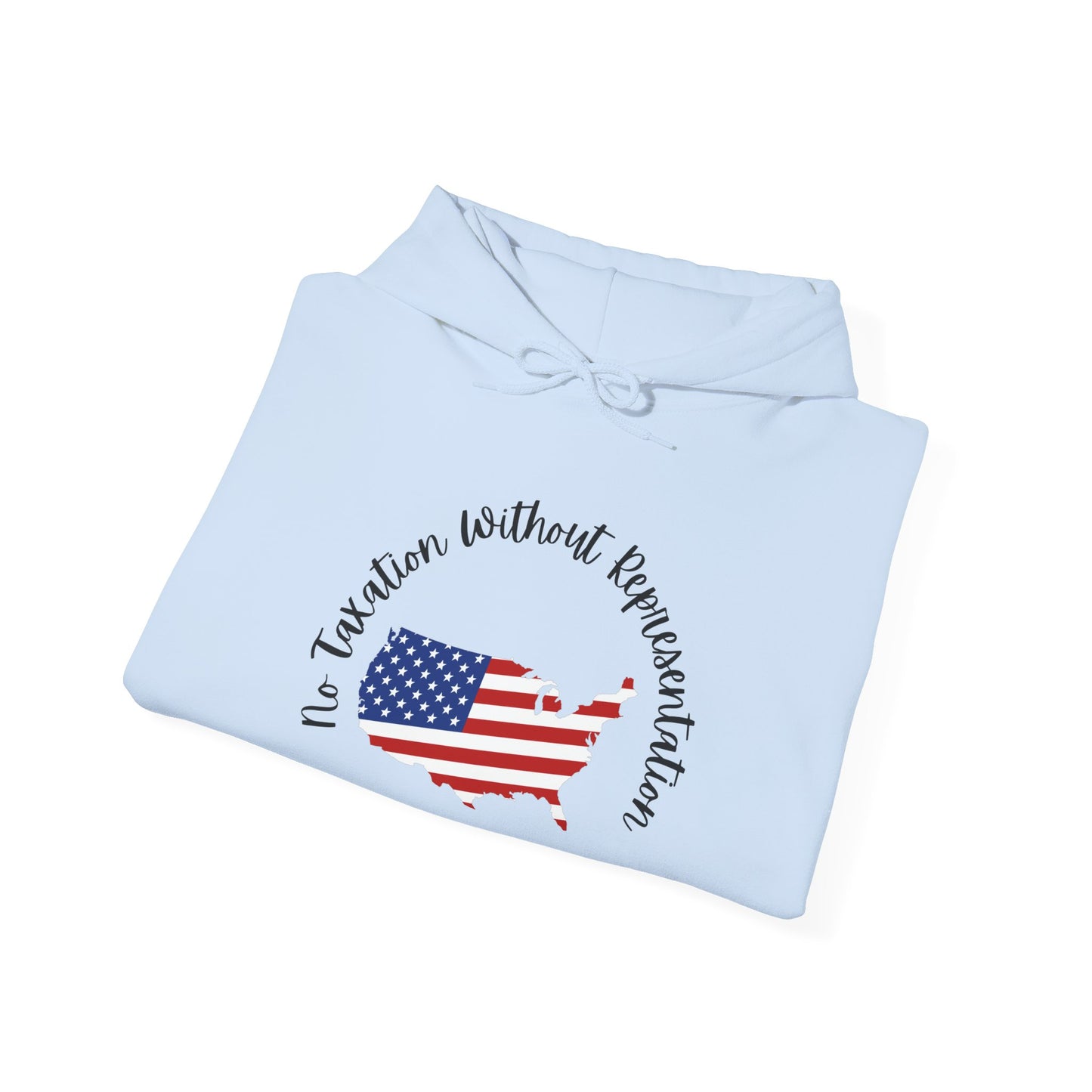 Patriotic Continent Hoodie – "No Taxation Without Representation"  USA Sweatshirt