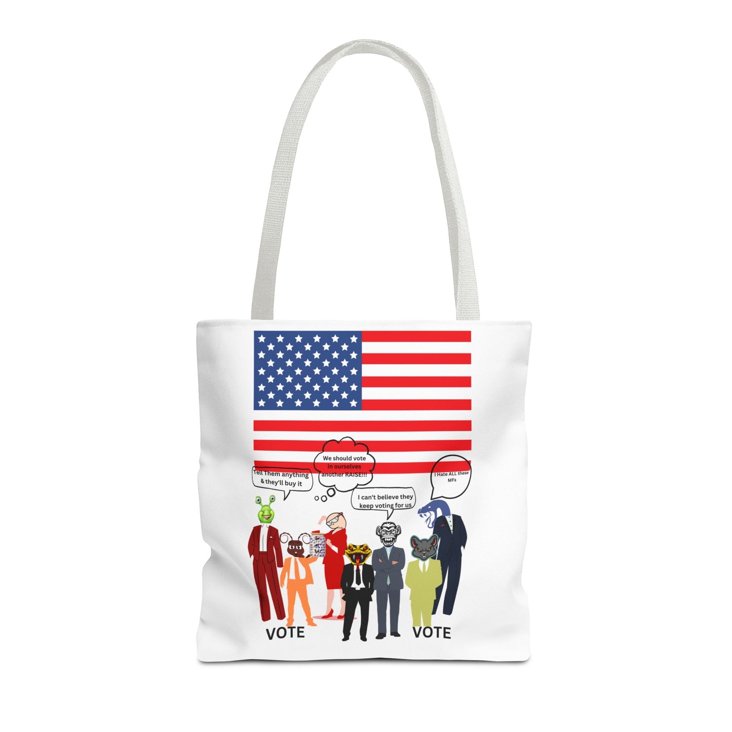 Patriotic Vote Tote Bag, Eco-Friendly Shopping Bag, Political Campaign Merchandise, Election Day Gift, USA Flag Design