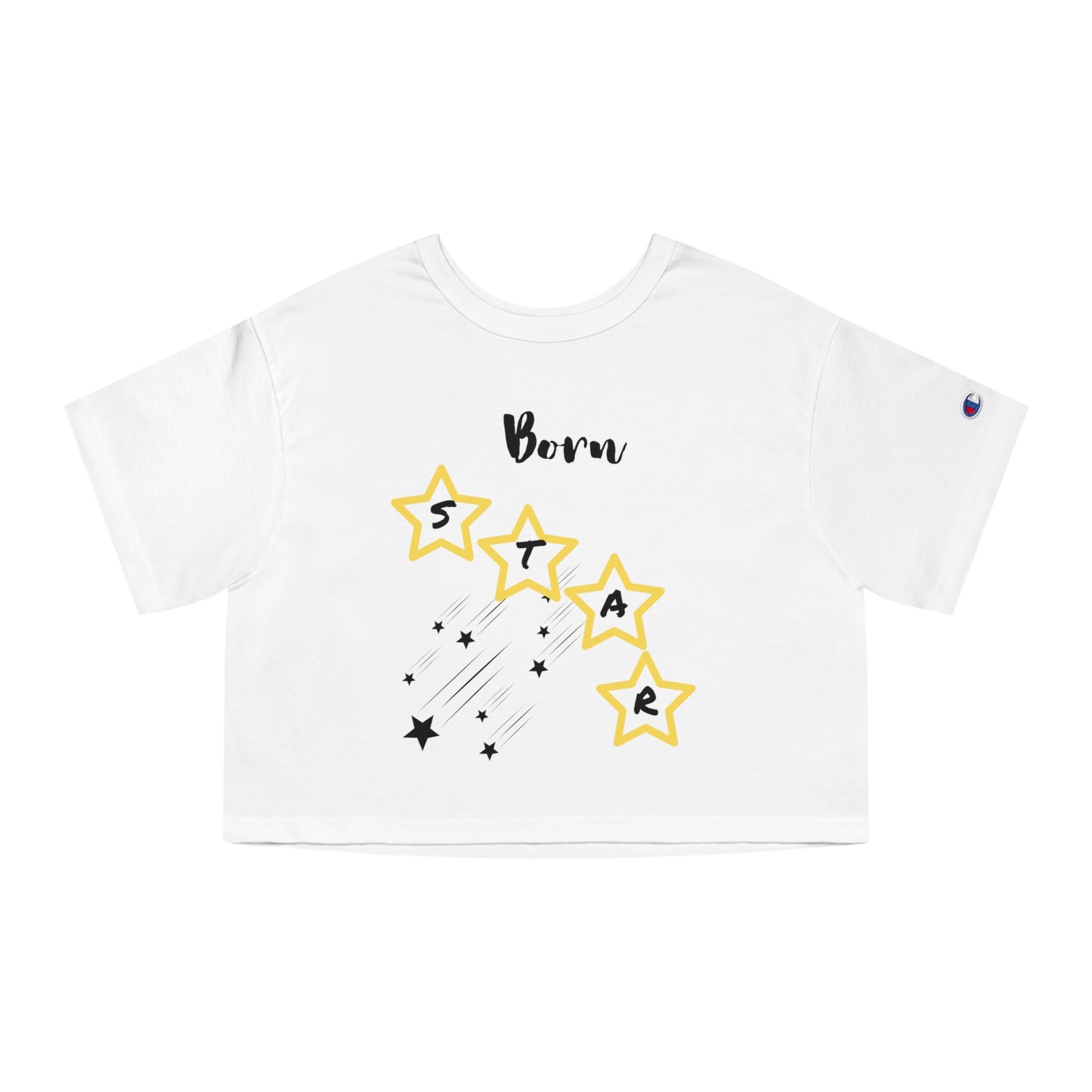 'Born Star' - Women's Cropped T-Shirt - Casual, Fun, Stylish Tee